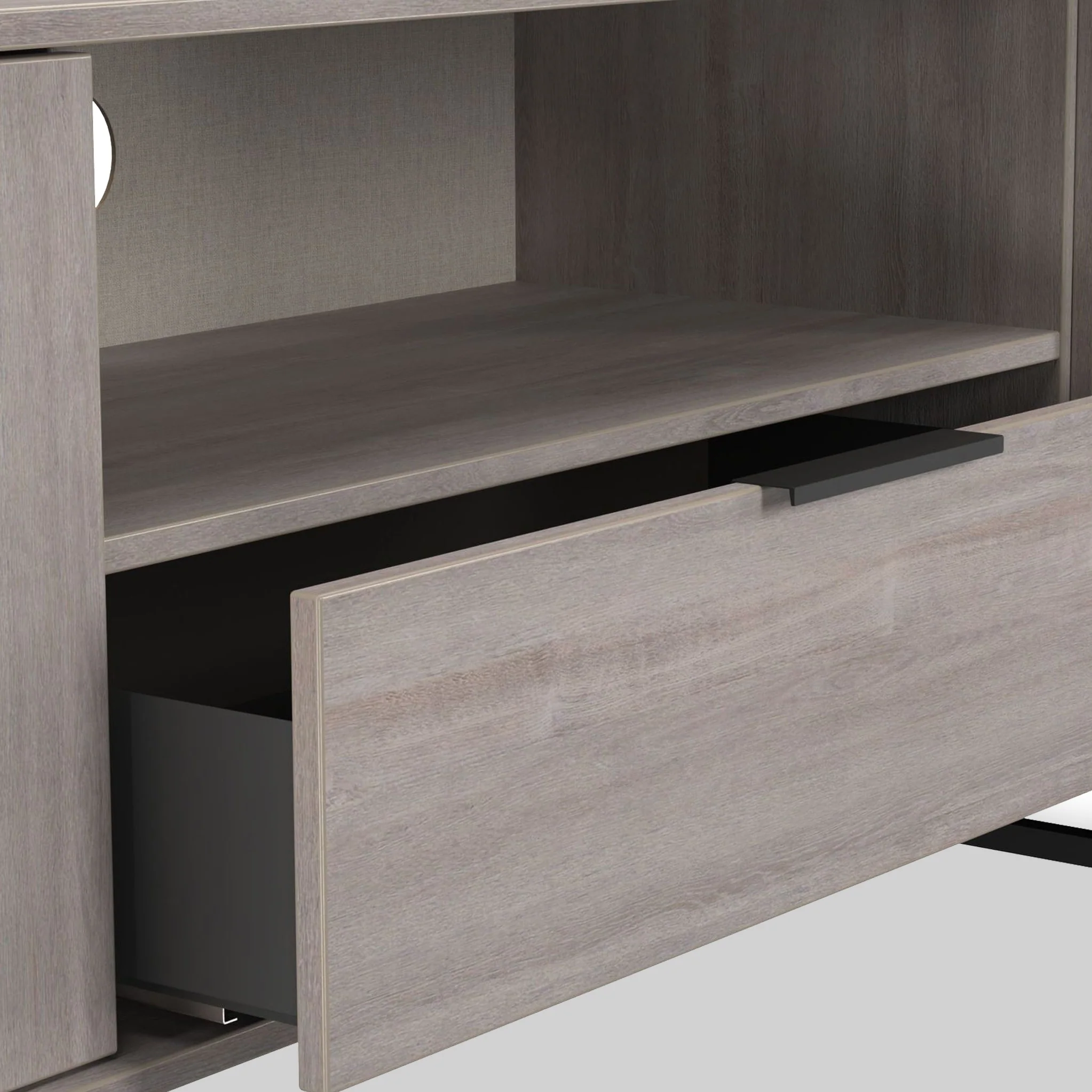 Ashbourne 2 Door 1 Drawer Wide TV Unit - Image 4
