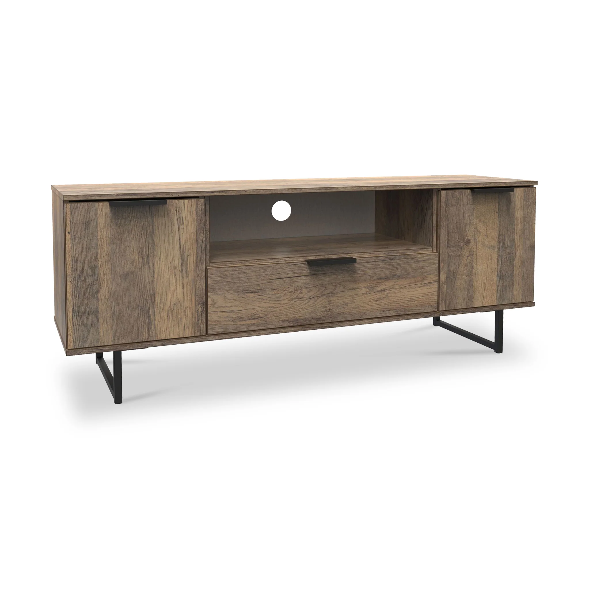 Ashbourne 2 Door 1 Drawer Wide TV Unit - Image 8
