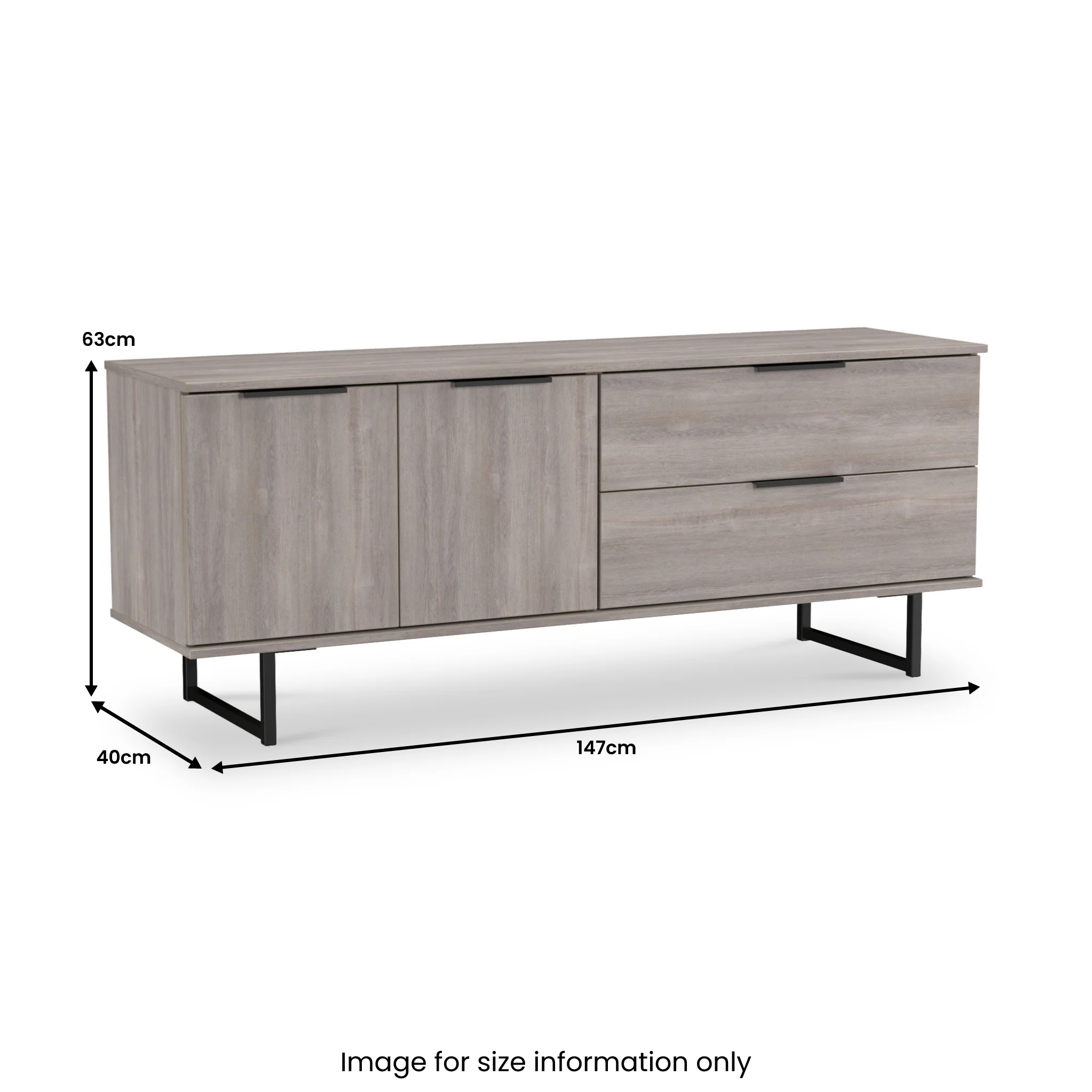 Ashbourne 2 Drawer 2 Door Sideboard - Image 17