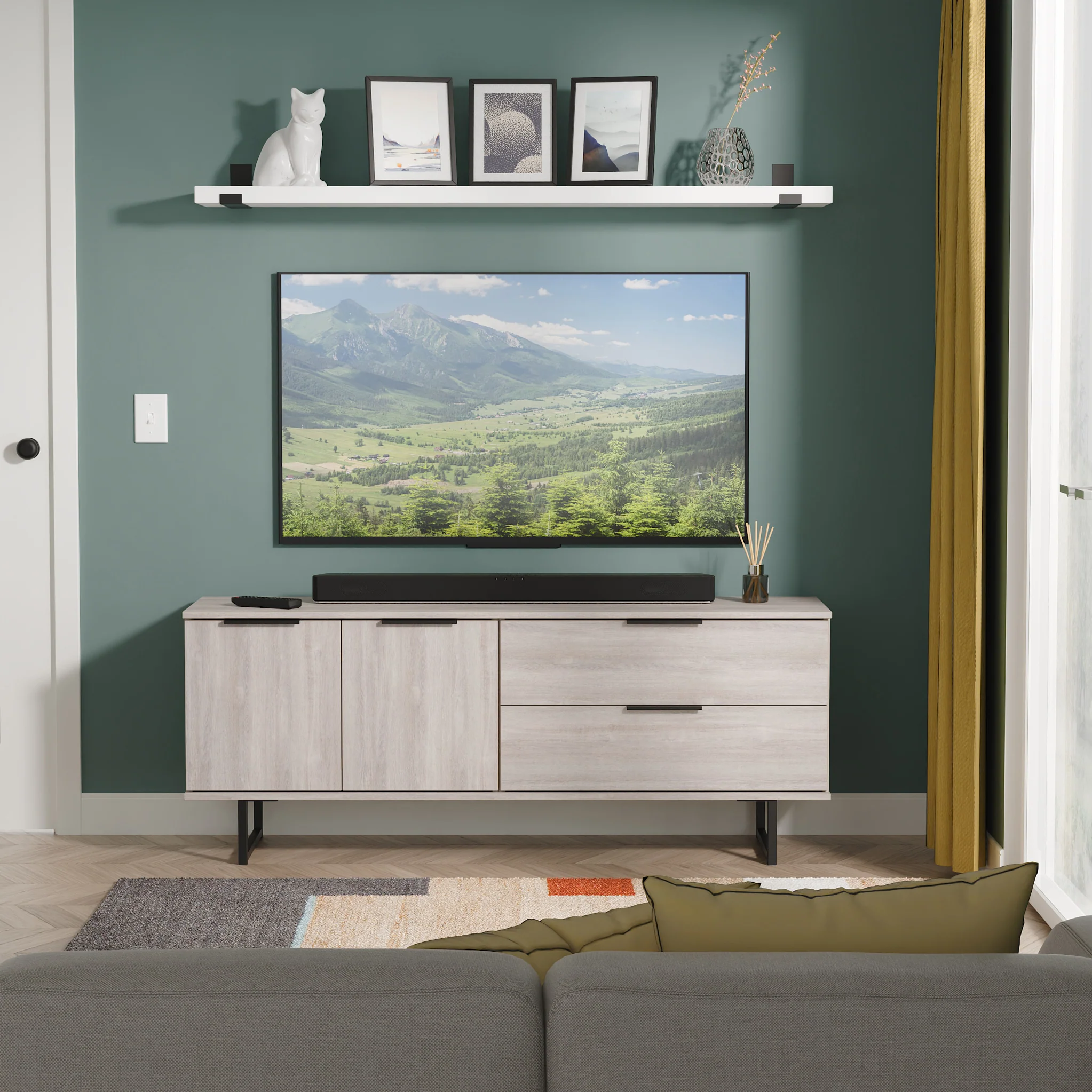 Ashbourne 2 Drawer 2 Door Sideboard - Image 2