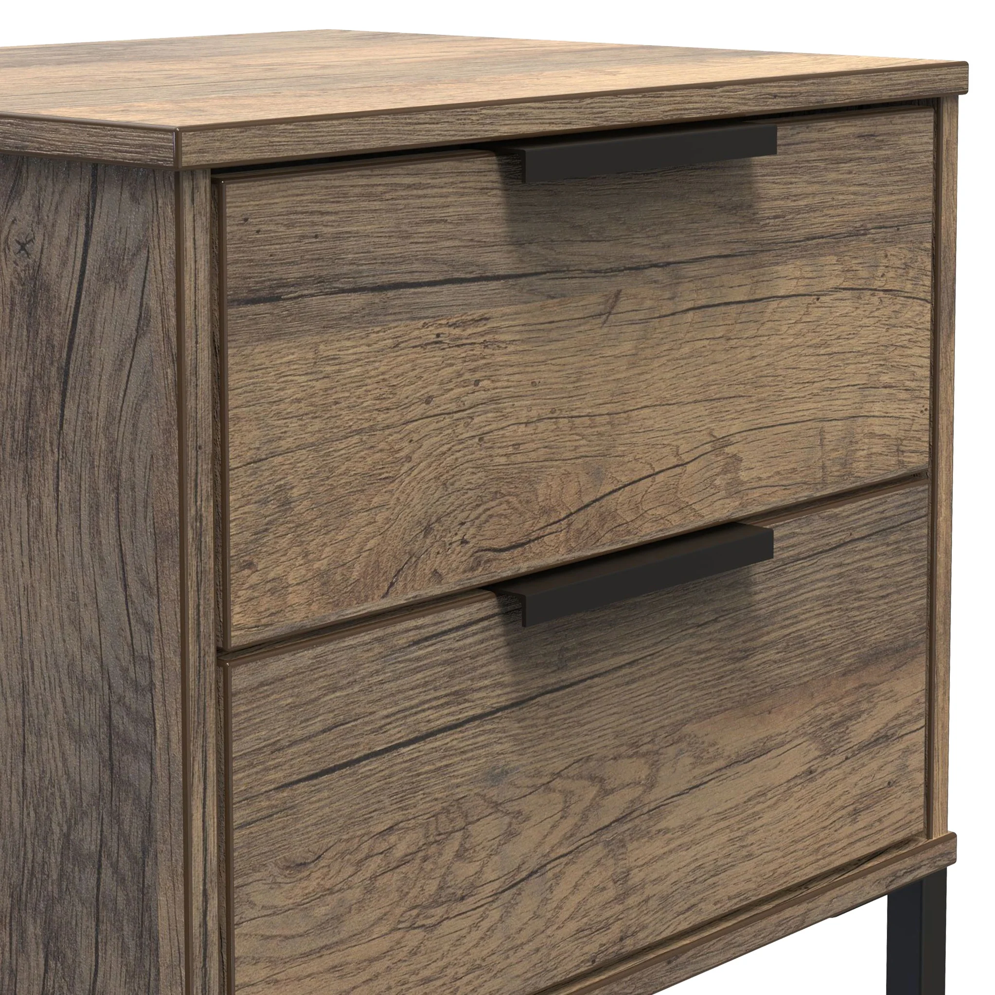 Ashbourne 2 Drawer Bedside Table - Image 10