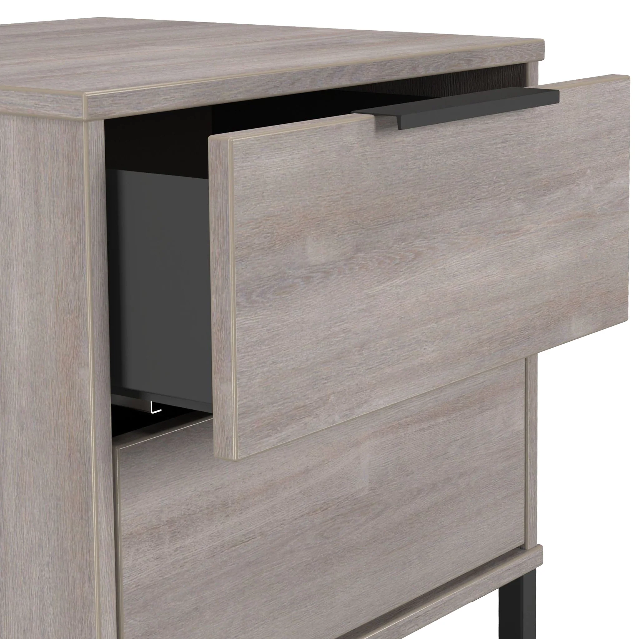 Ashbourne 2 Drawer Bedside Table - Image 4