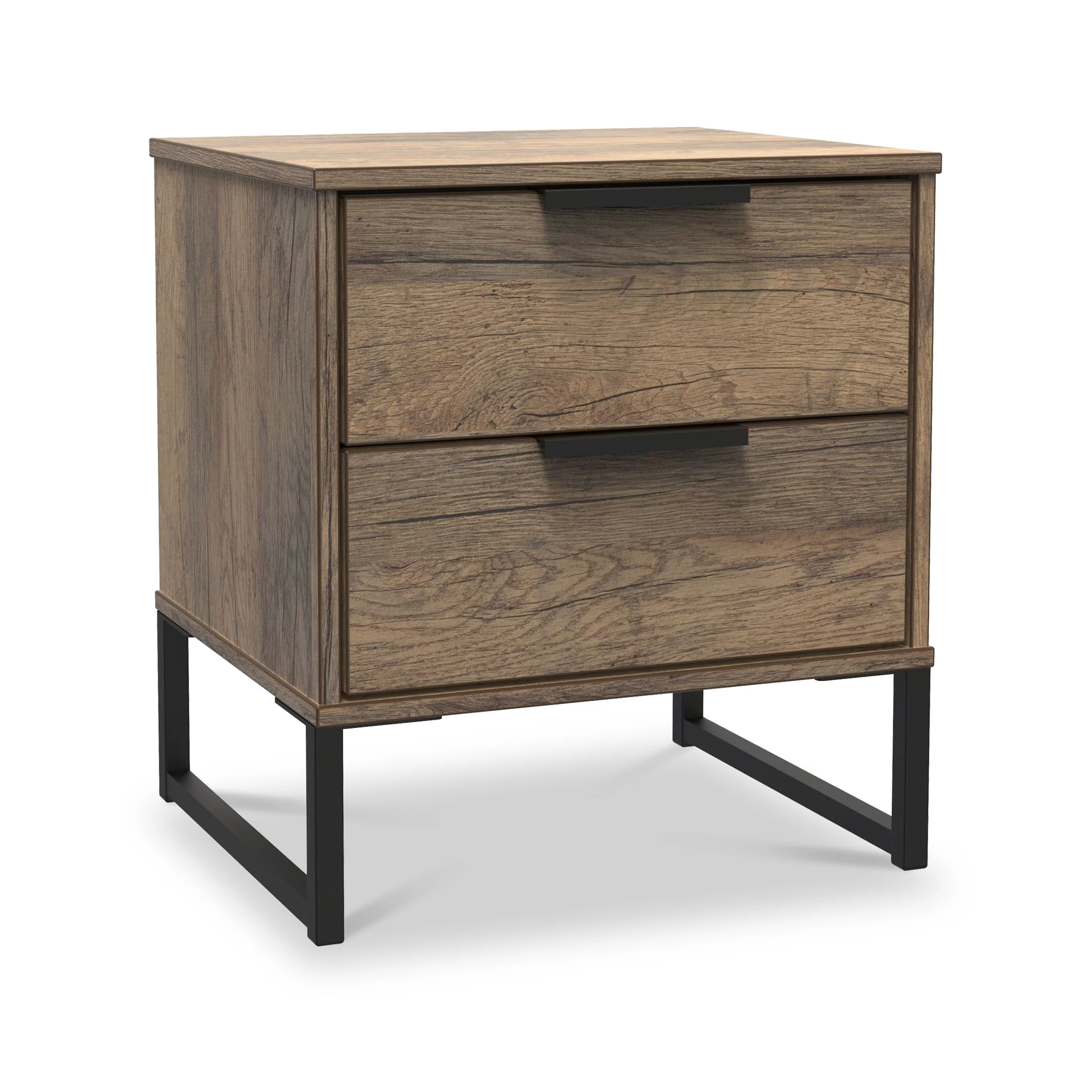 Ashbourne 2 Drawer Bedside Table - Image 7