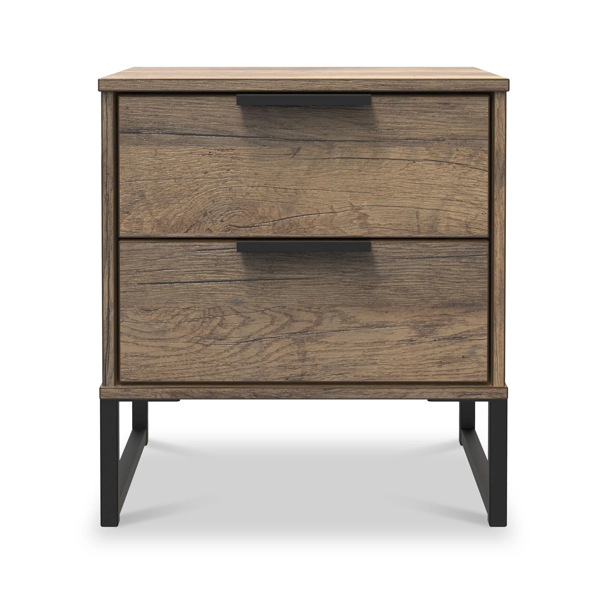 Ashbourne 2 Drawer Bedside Table - Image 9