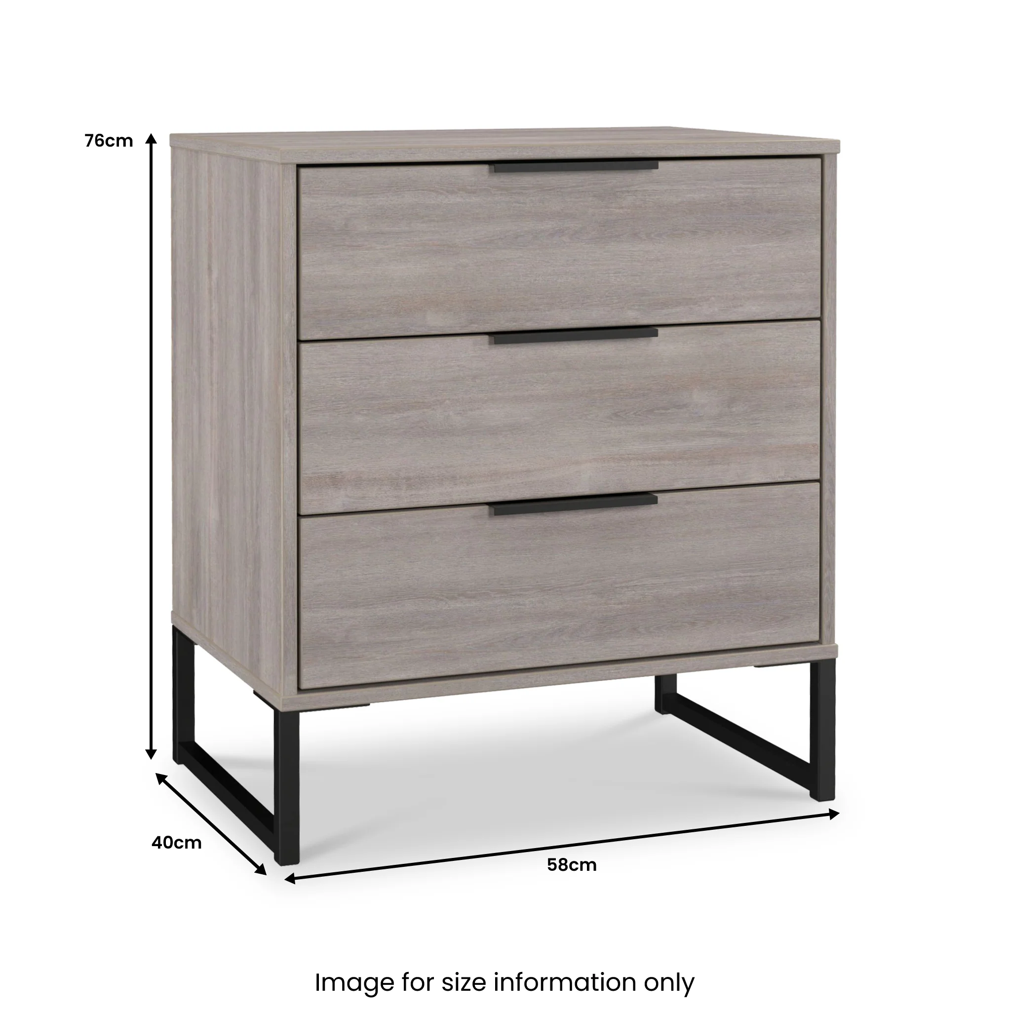 Ashbourne 3 Drawer Chest - Image 12