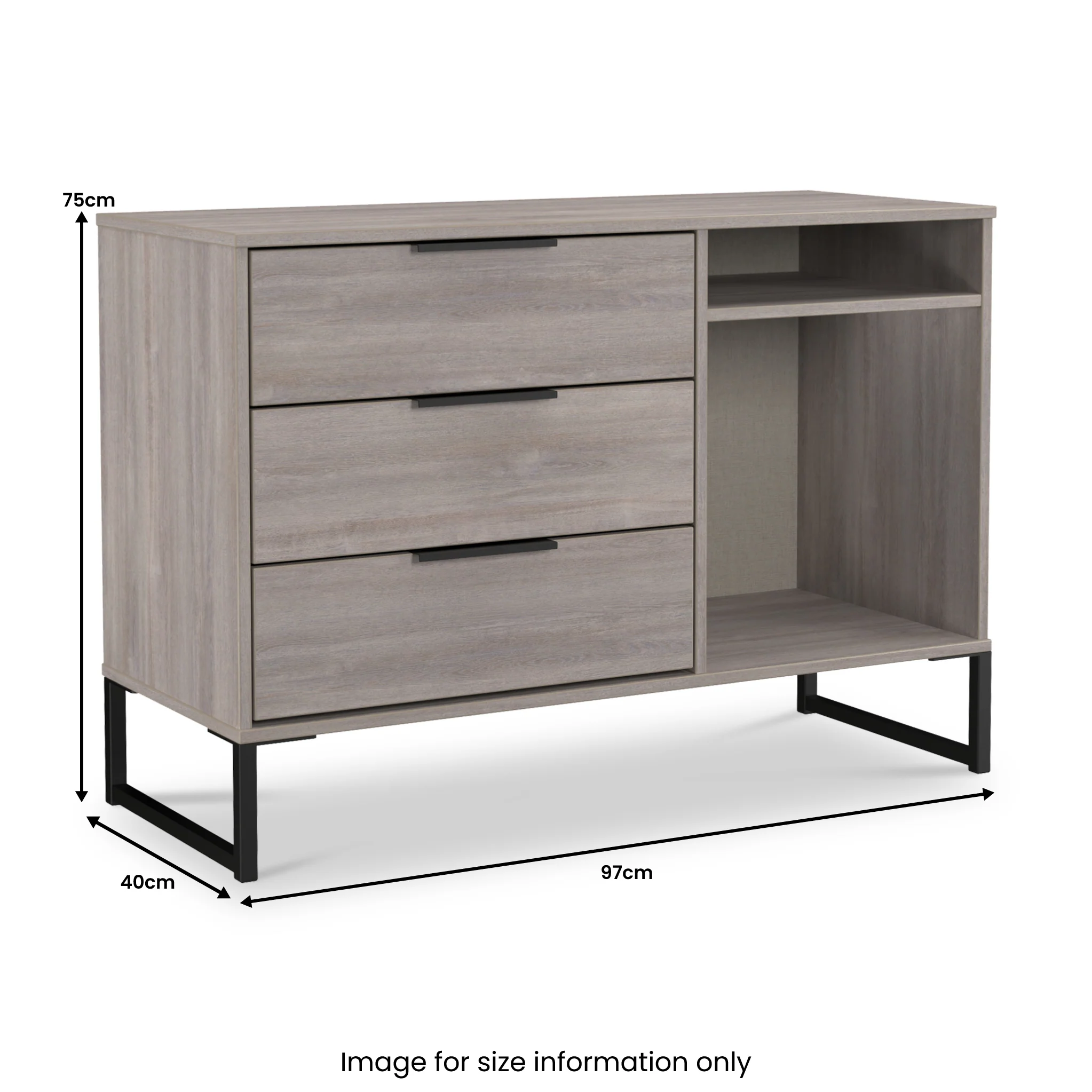 Ashbourne 3 Drawer TV Unit - Image 13
