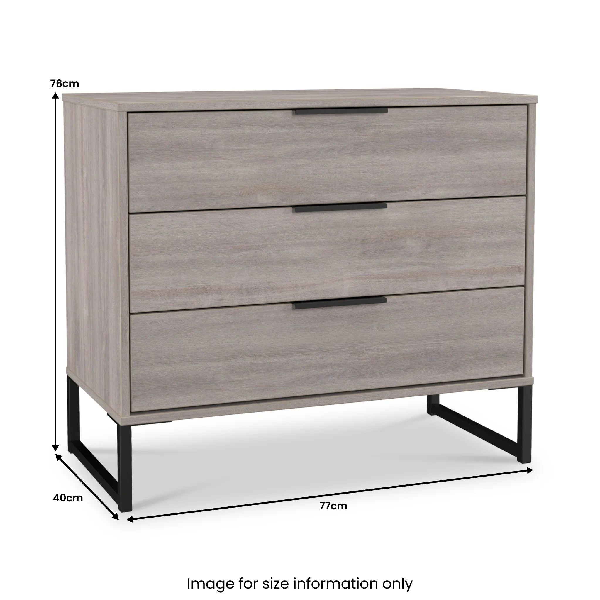 Ashbourne 3 Drawer Wide Chest - Image 12