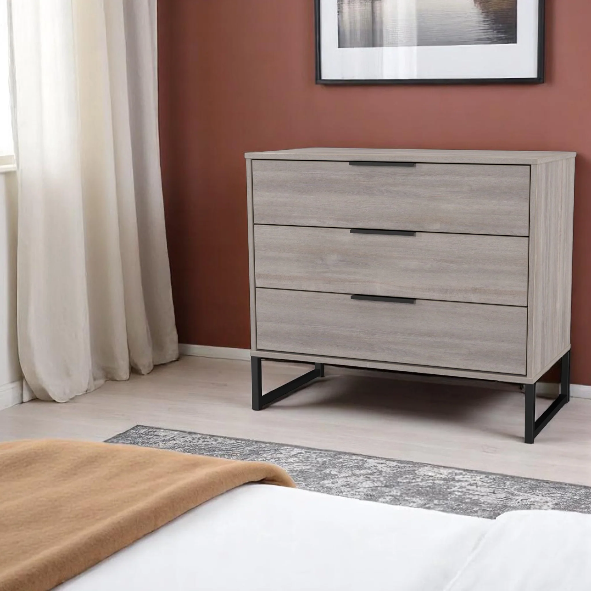 Ashbourne 3 Drawer Wide Chest - Image 2