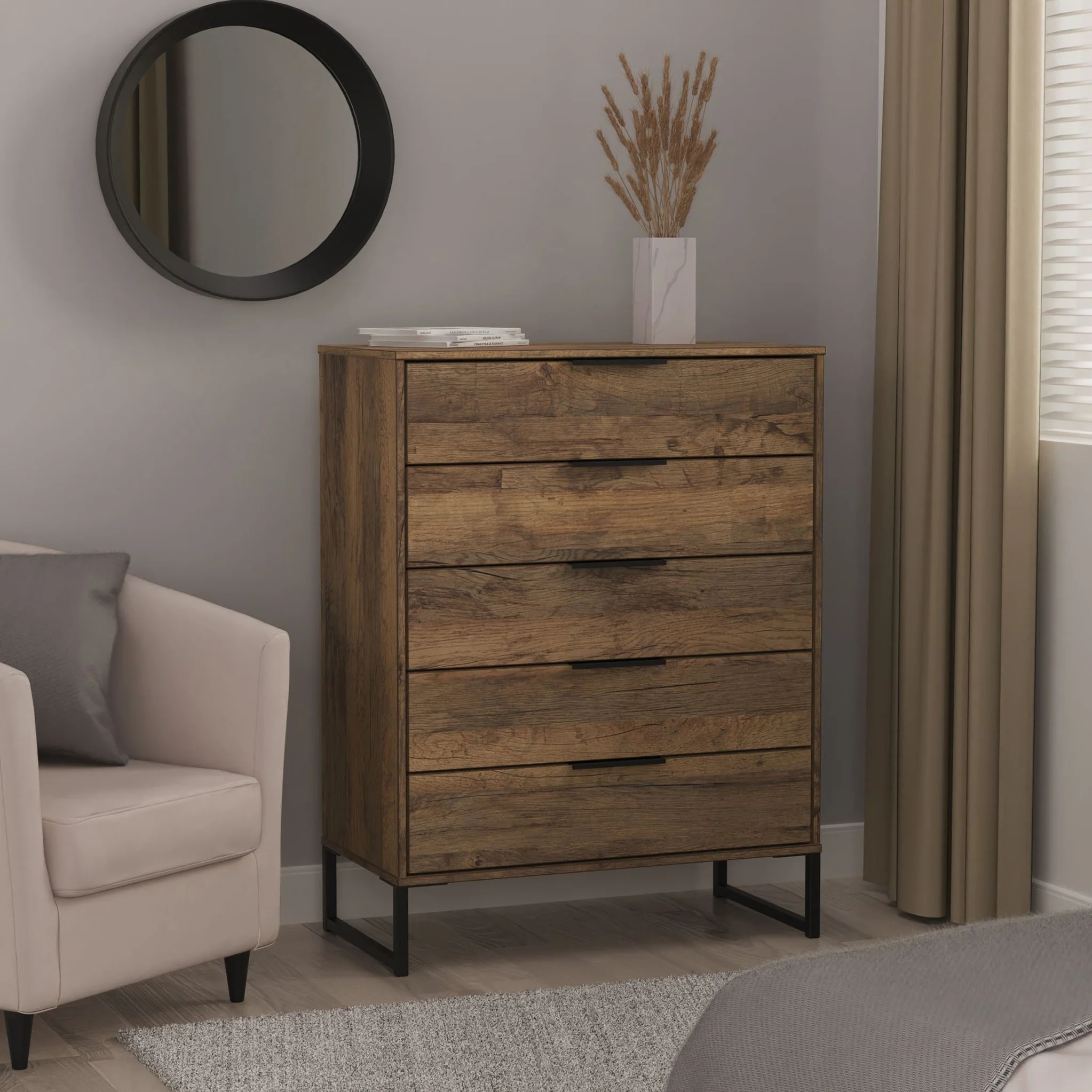 Ashbourne 5 Drawer Chest - Image 8