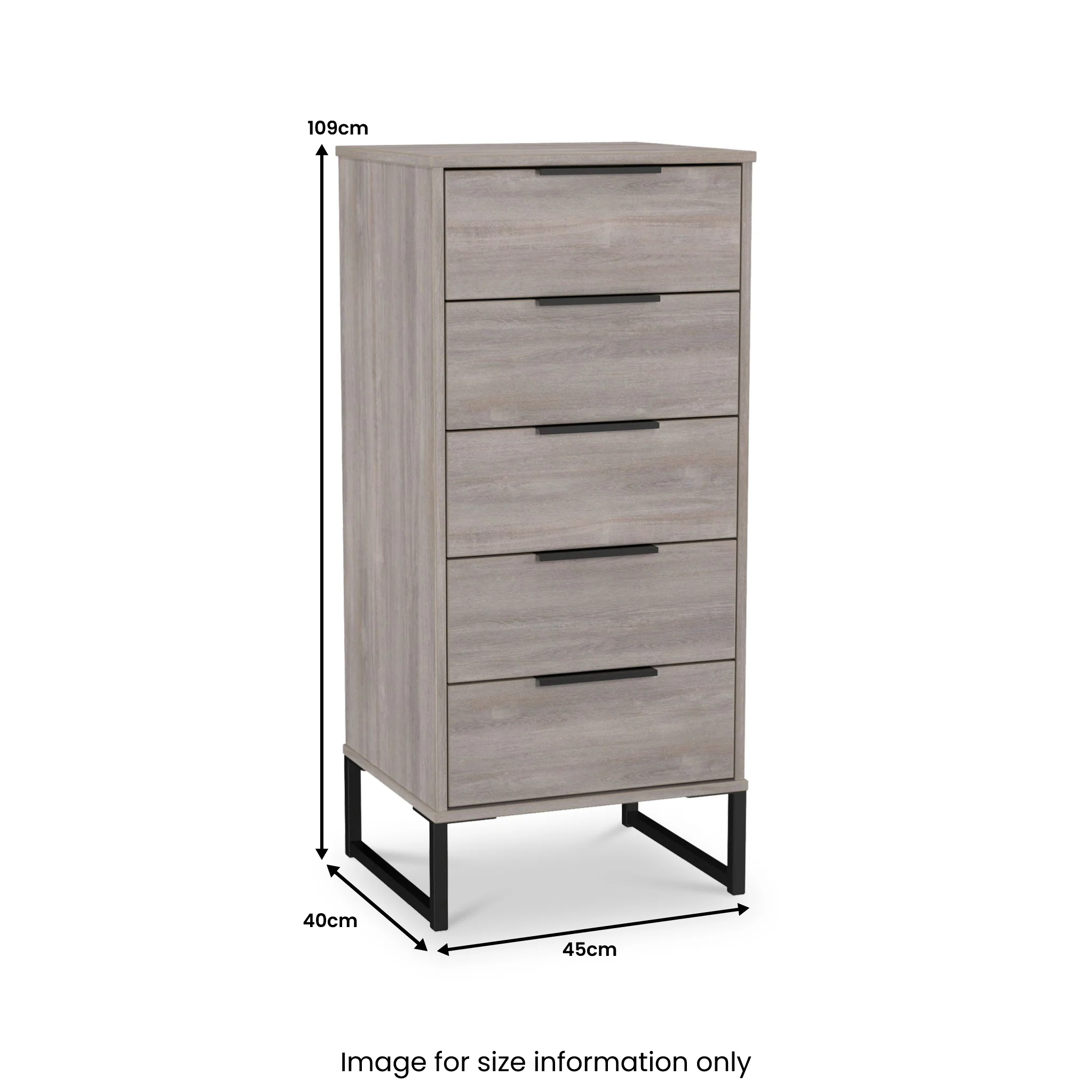 Ashbourne 5 Drawer Tallboy - Image 12