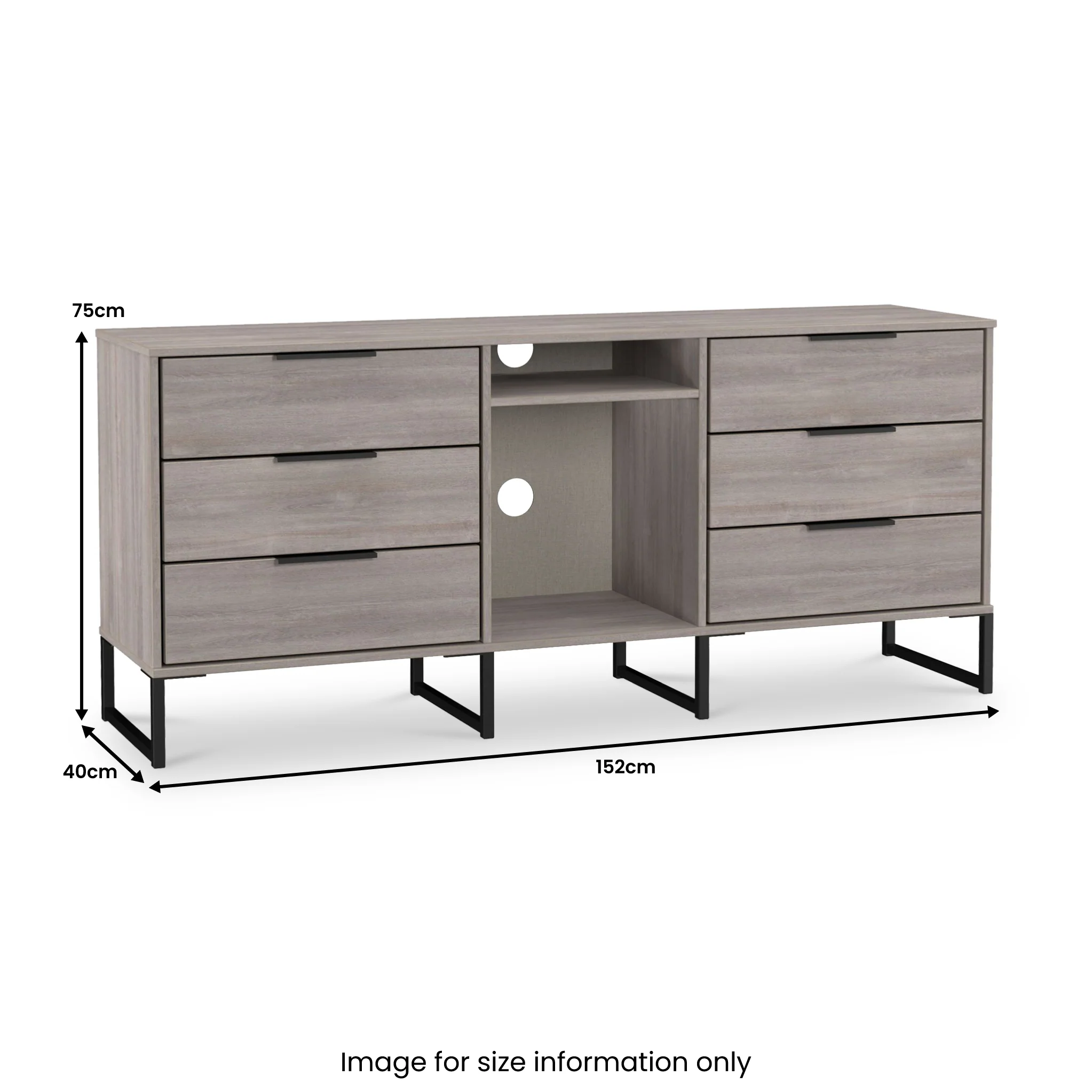 Ashbourne 6 Drawer Sideboard - Image 11