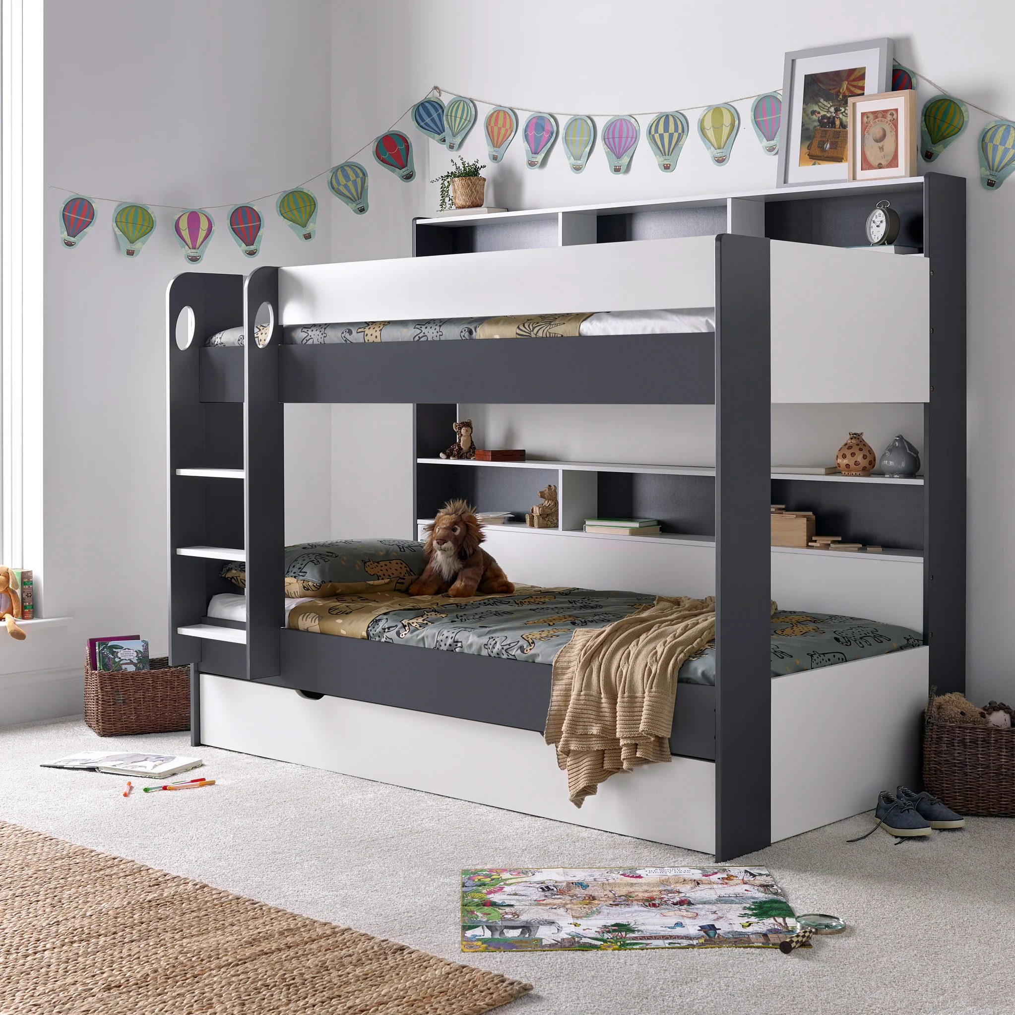 Ashbury Storage Bunk Bed with Storage Drawer - Image 2