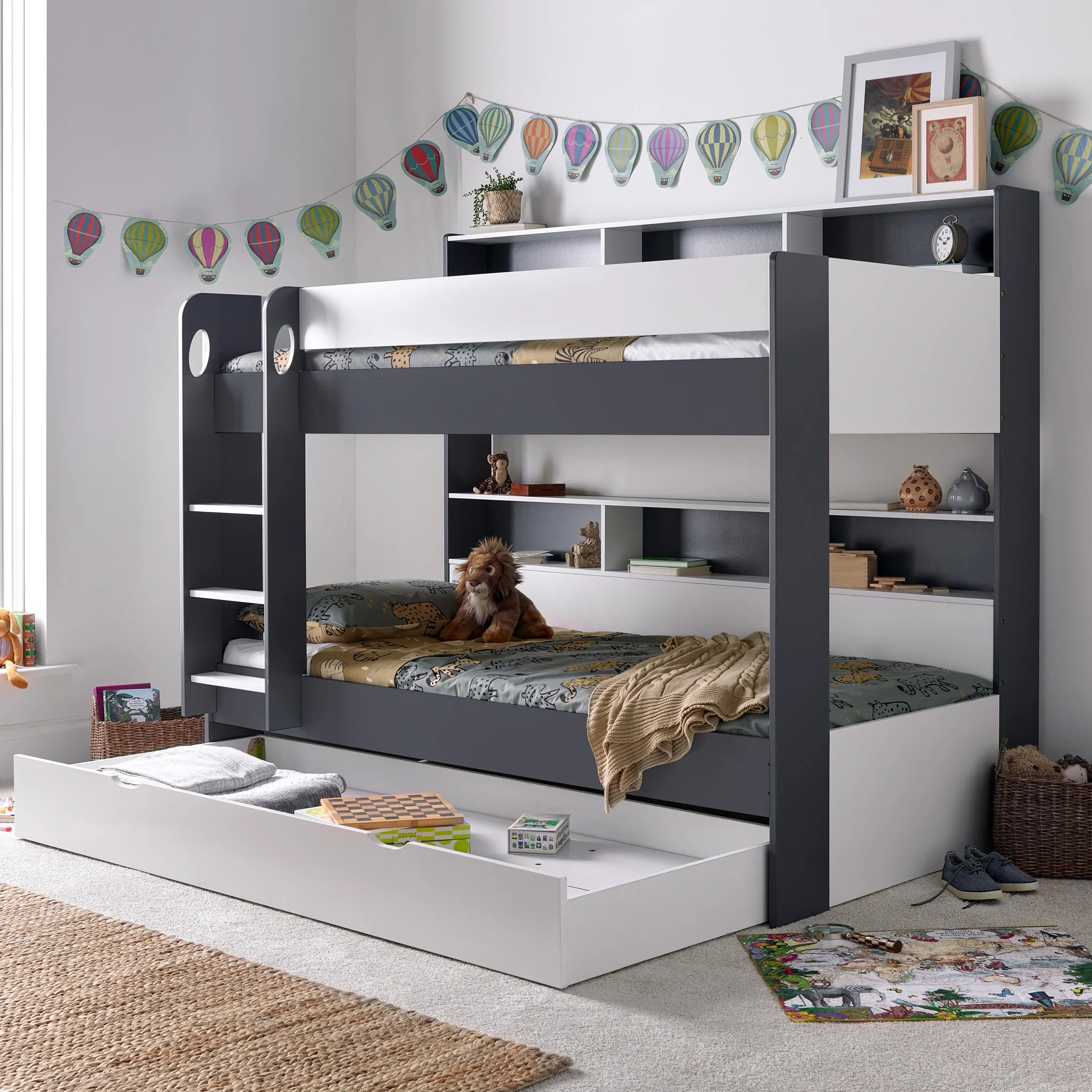 Ashbury Storage Bunk Bed with Storage Drawer - Image 3