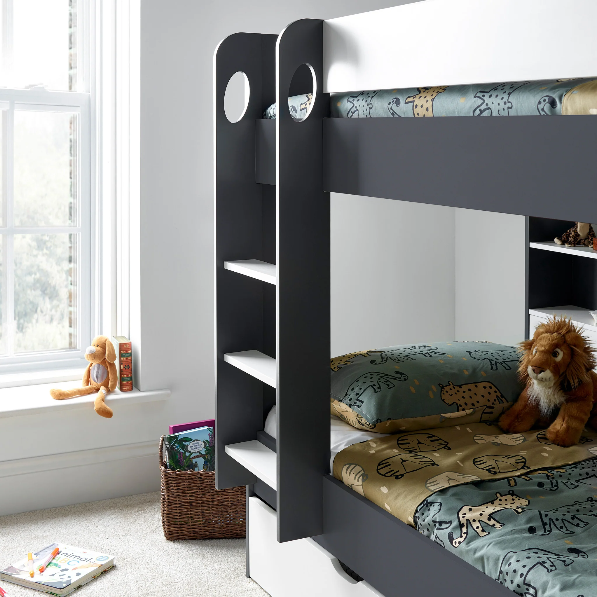 Ashbury Storage Bunk Bed with Storage Drawer - Image 4