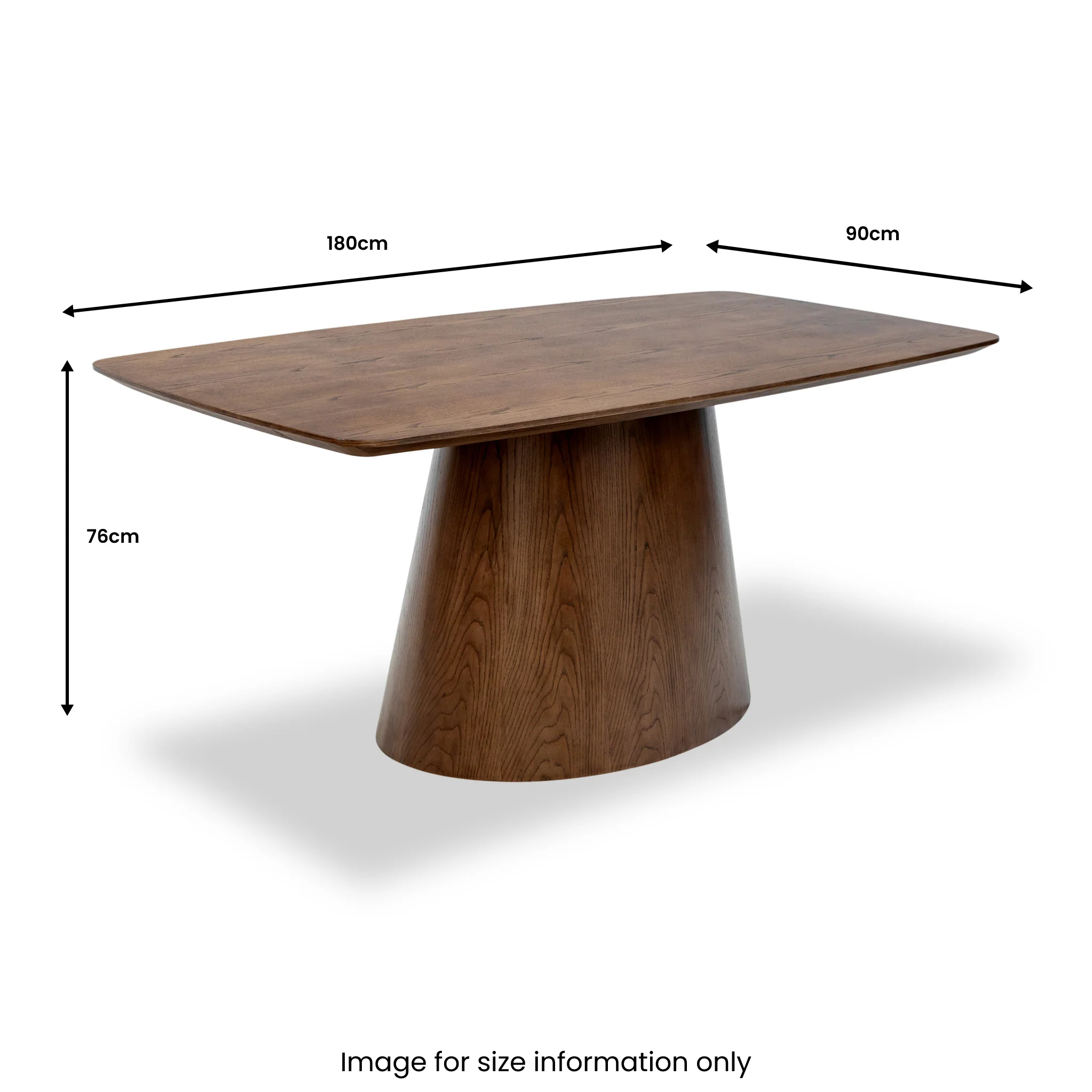 Ashcroft 180cm Oak Dining Table - Image 7