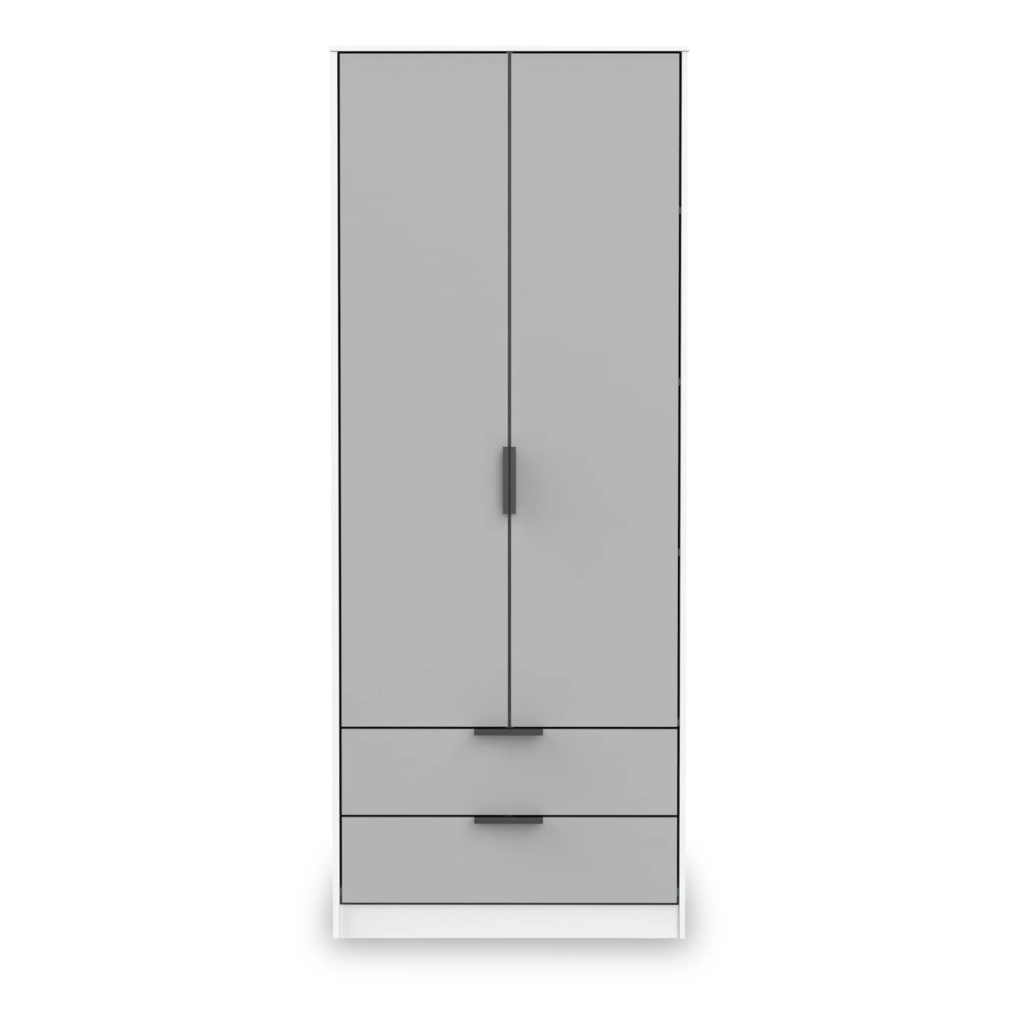 Asher White 2 Door 2 Drawer Double Wardrobe - Image 3