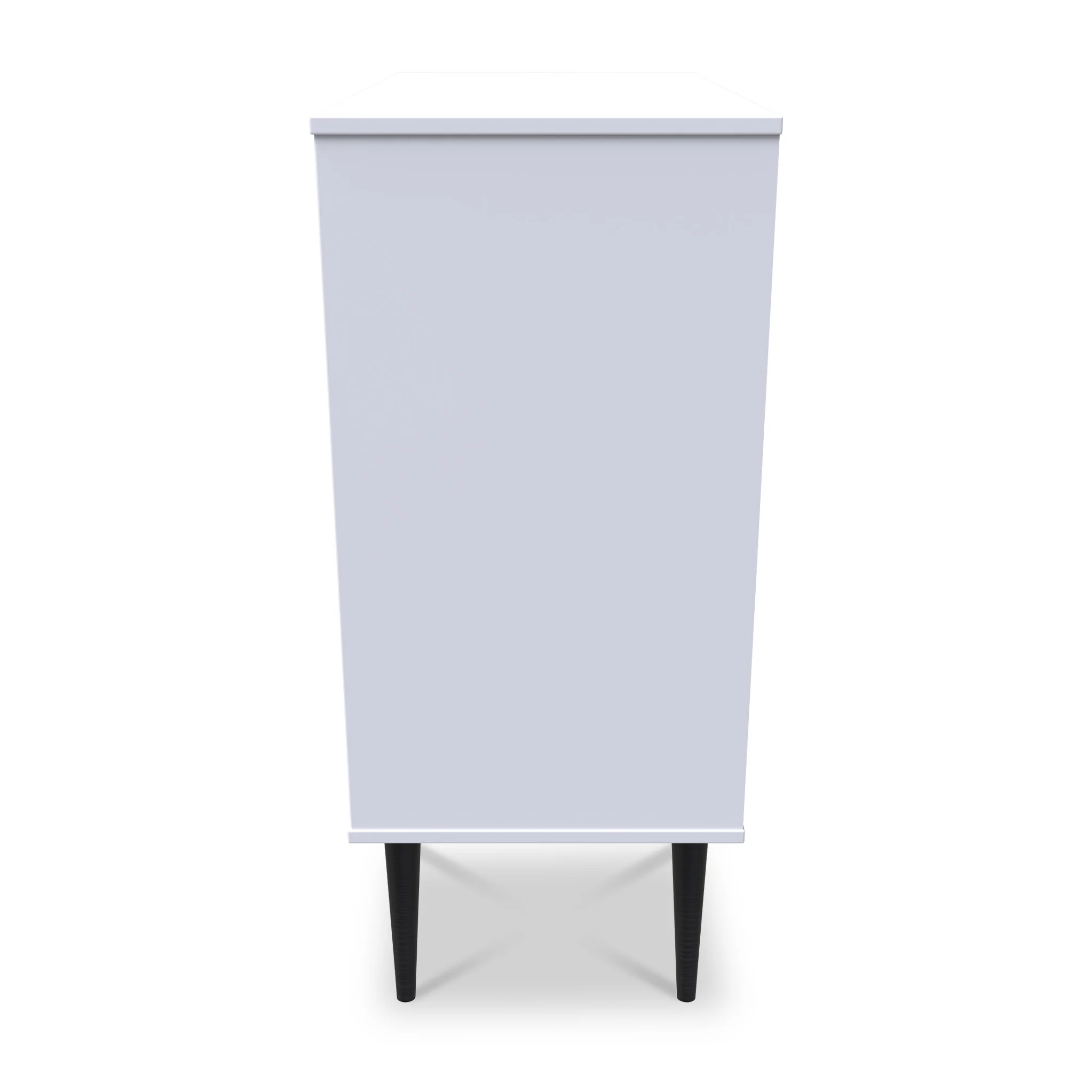 Asher White 4 Drawer Chest with Black Legs - Image 8