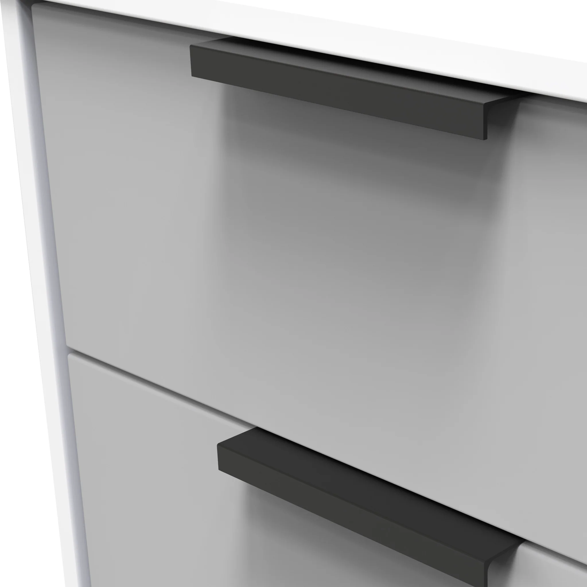 Asher White 5 Drawer Tallboy with Black Legs - Image 7