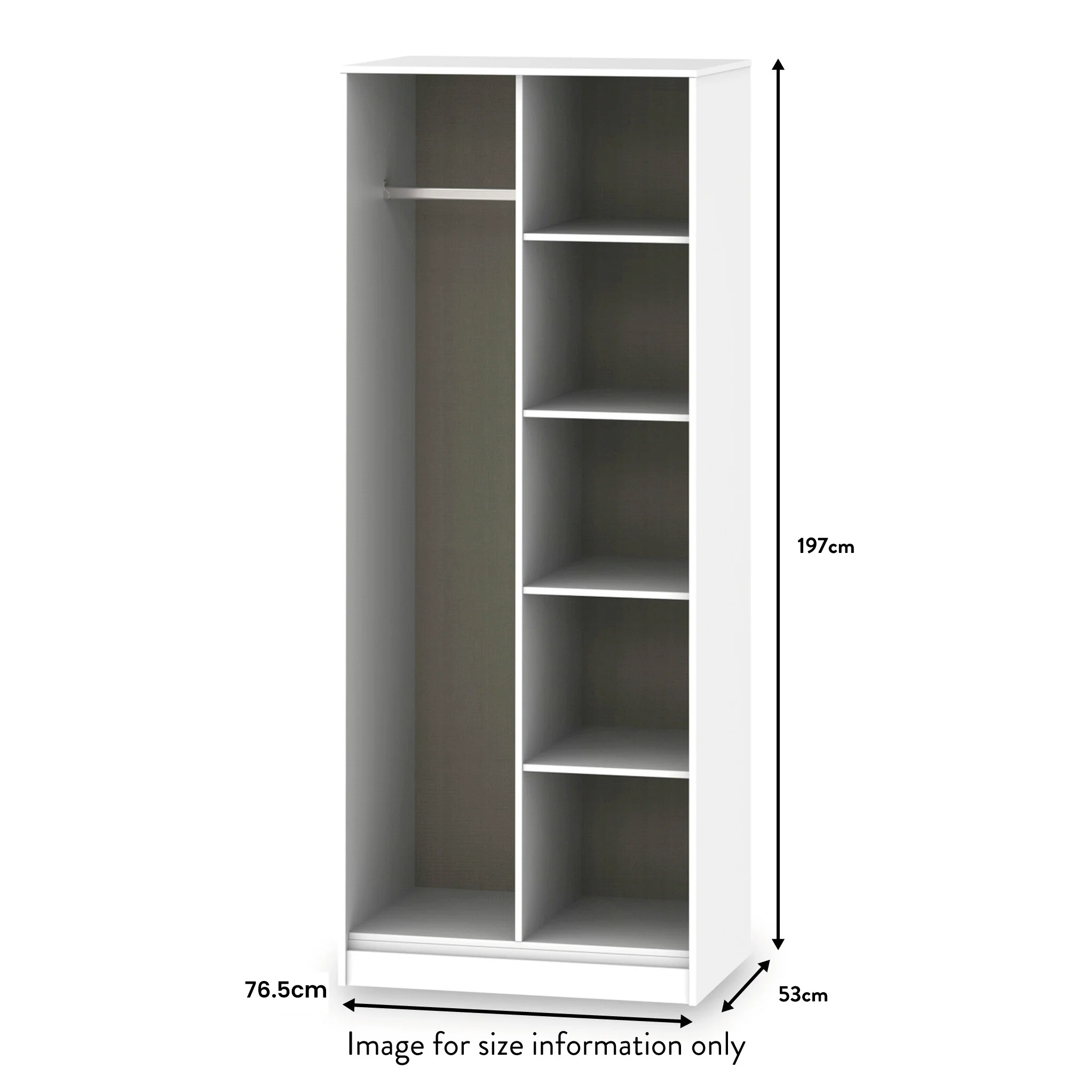 Asher White Open Shelf Unit - Image 4