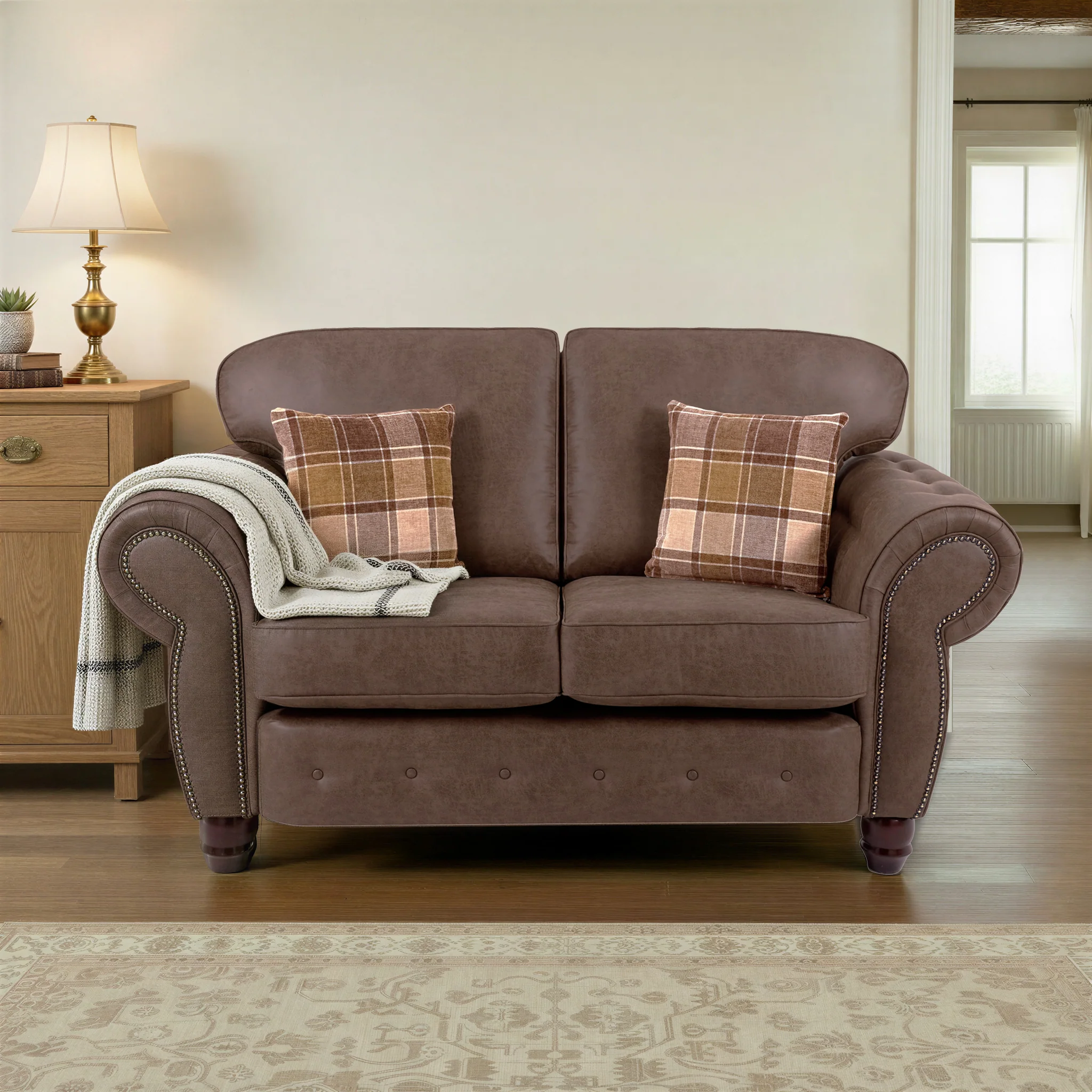 Ashford Faux Leather 2 Seater Sofa - Image 2