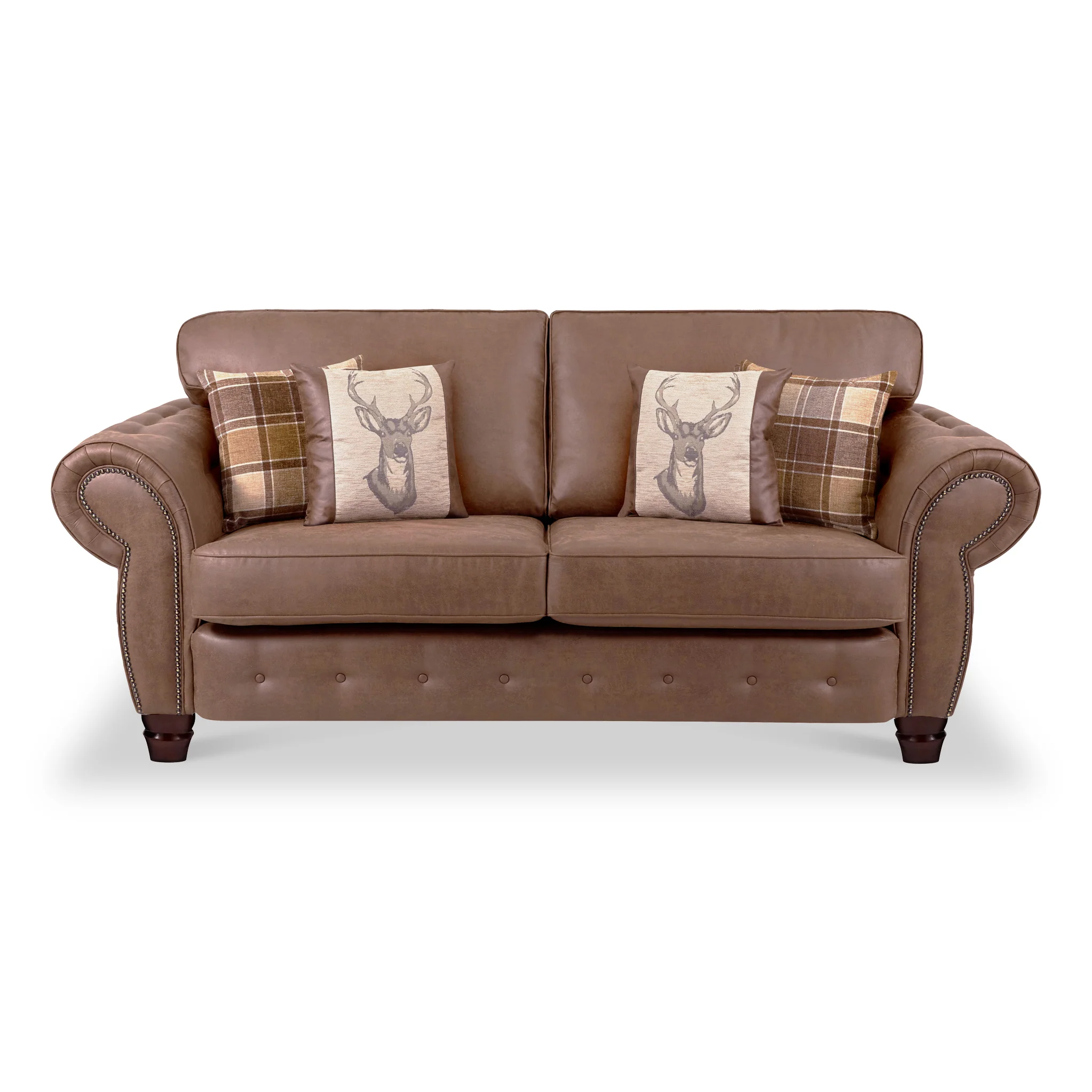 Ashford Faux Leather 3 Seater Sofa - Image 3