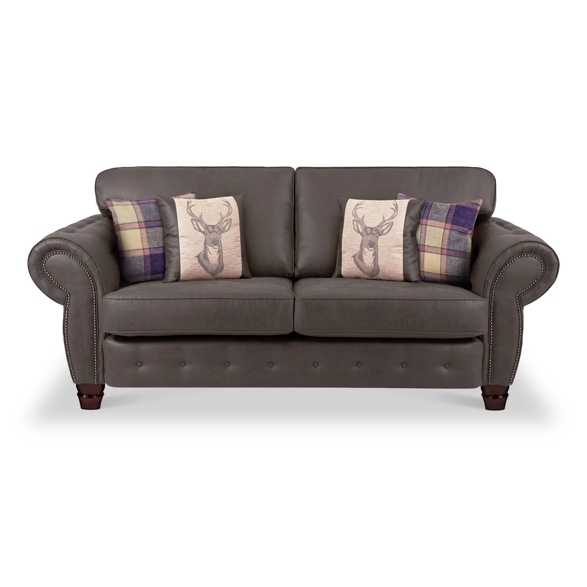 Ashford Faux Leather 3 Seater Sofa - Image 4