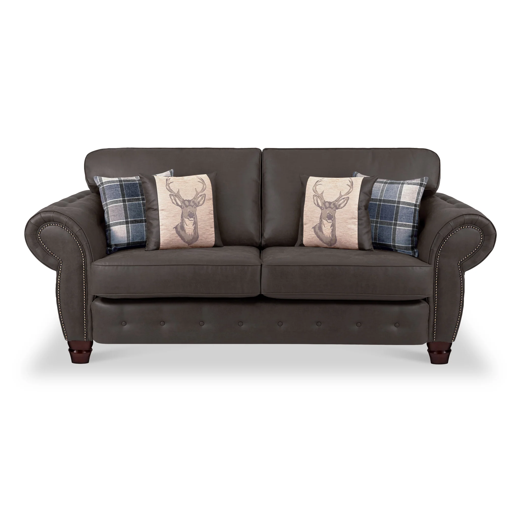 Ashford Faux Leather 3 Seater Sofa - Image 5