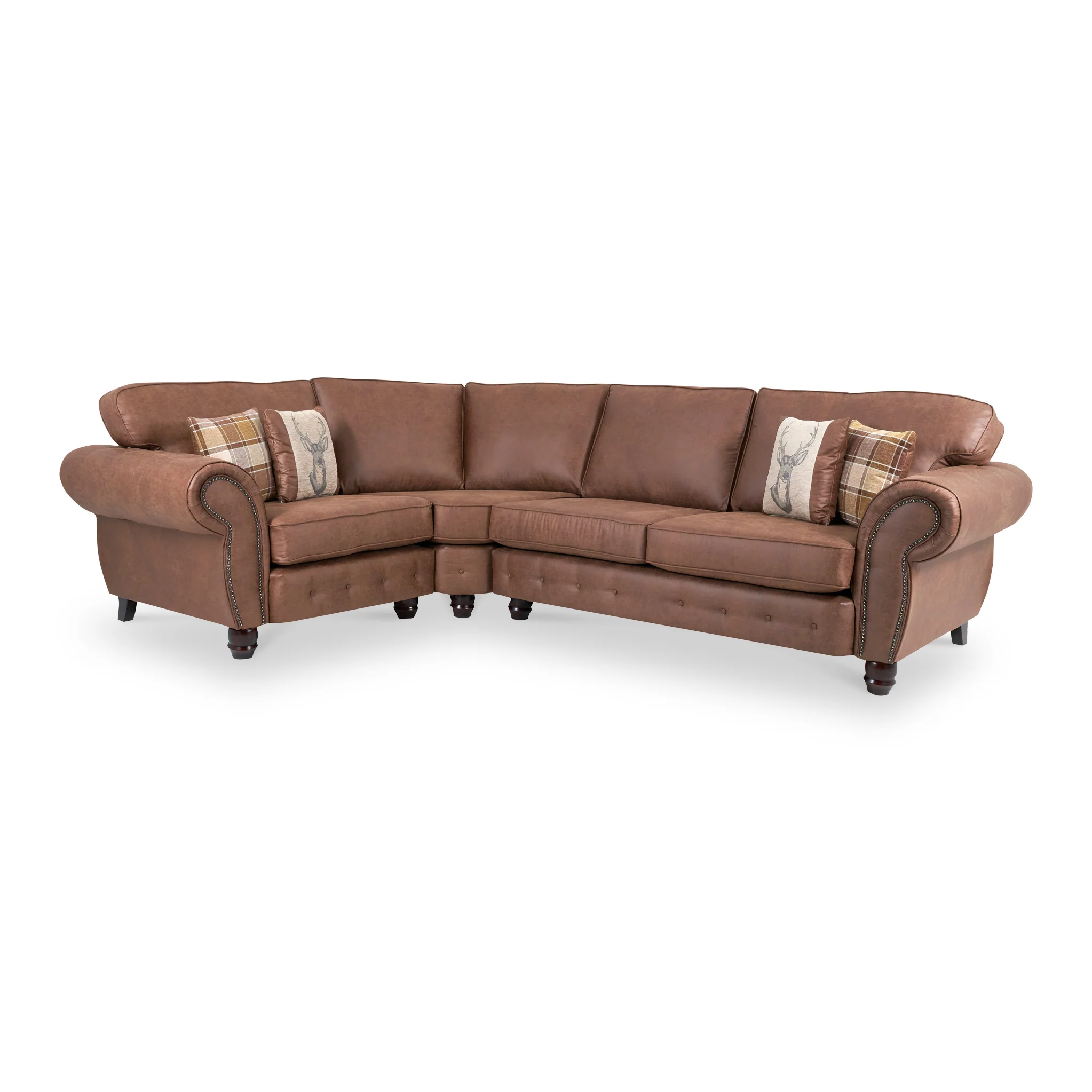 Ashford Faux Leather Corner Sofa - Image 4