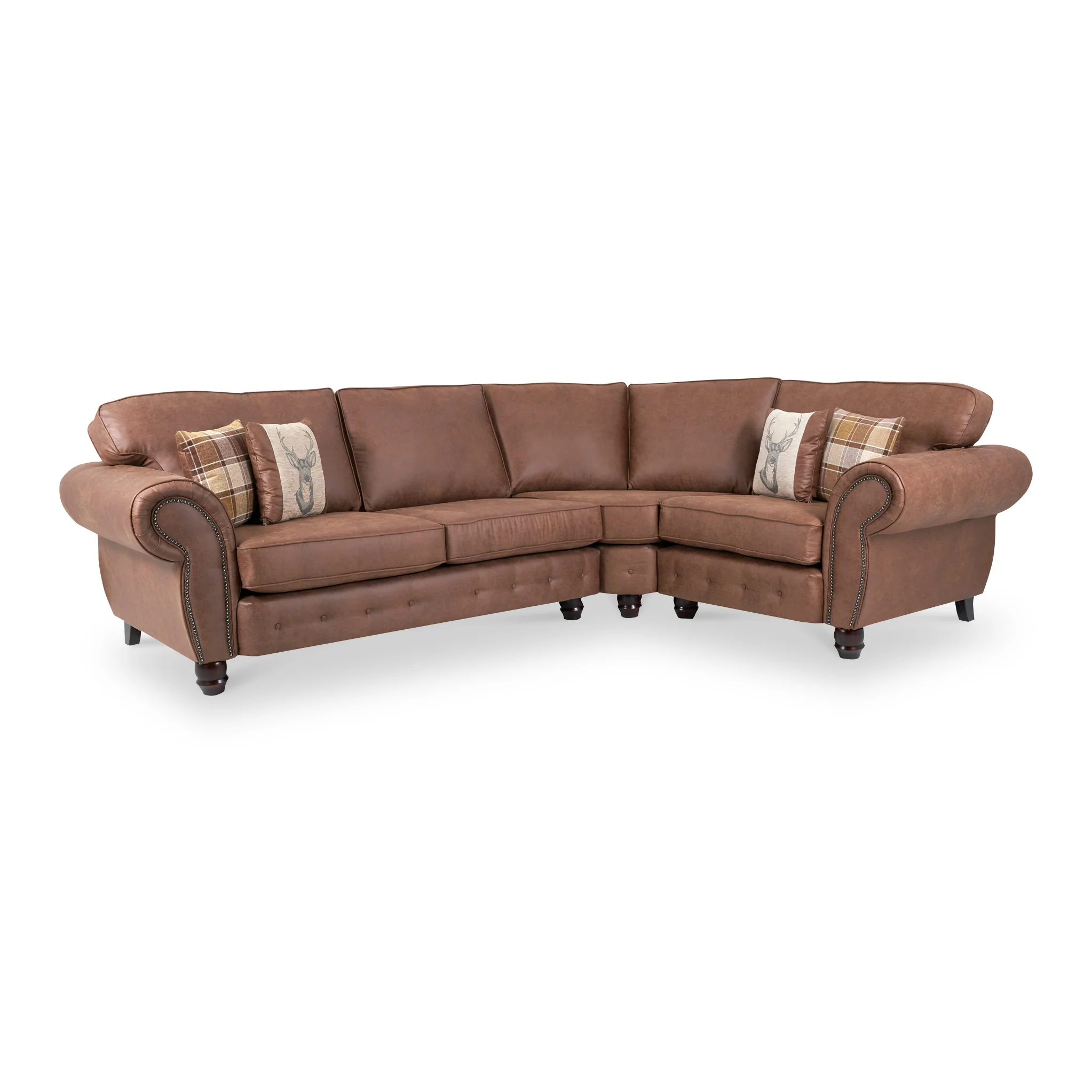 Ashford Faux Leather Corner Sofa - Image 5