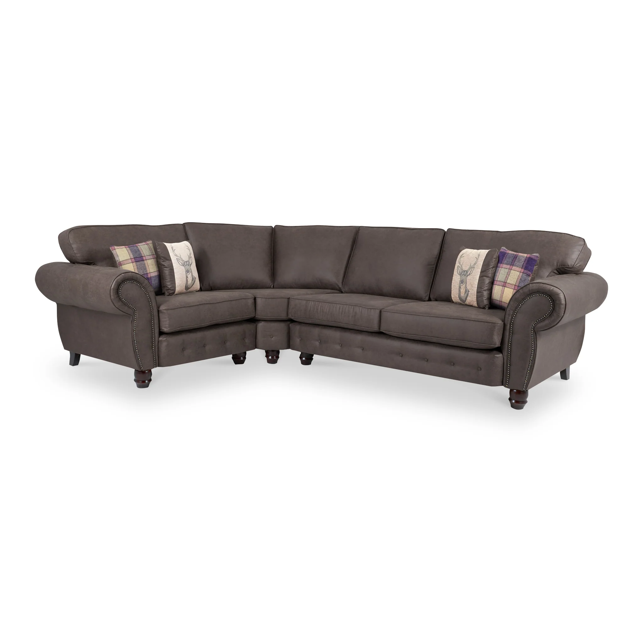 Ashford Faux Leather Corner Sofa - Image 6