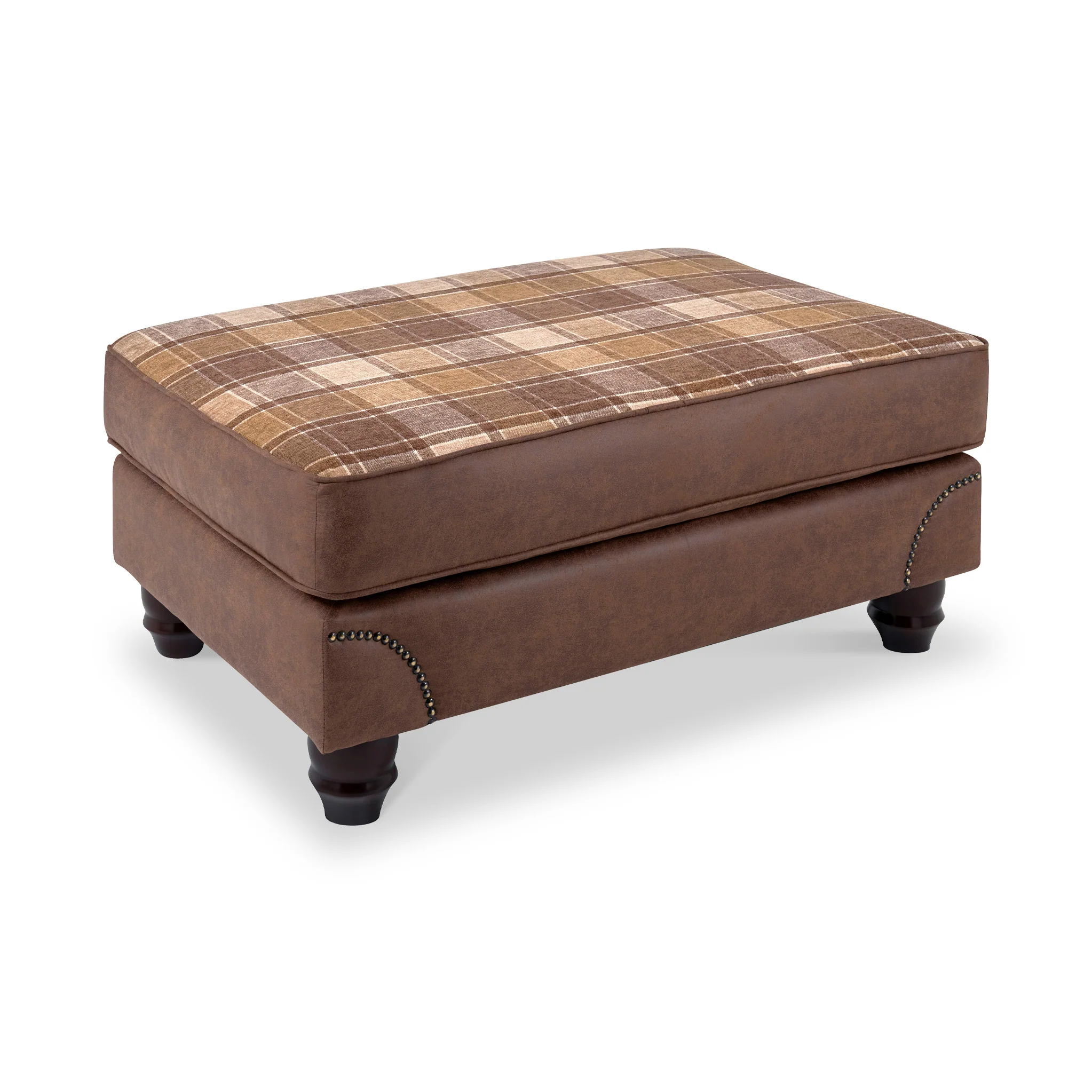 Ashford Faux Leather Footstool - Image 3