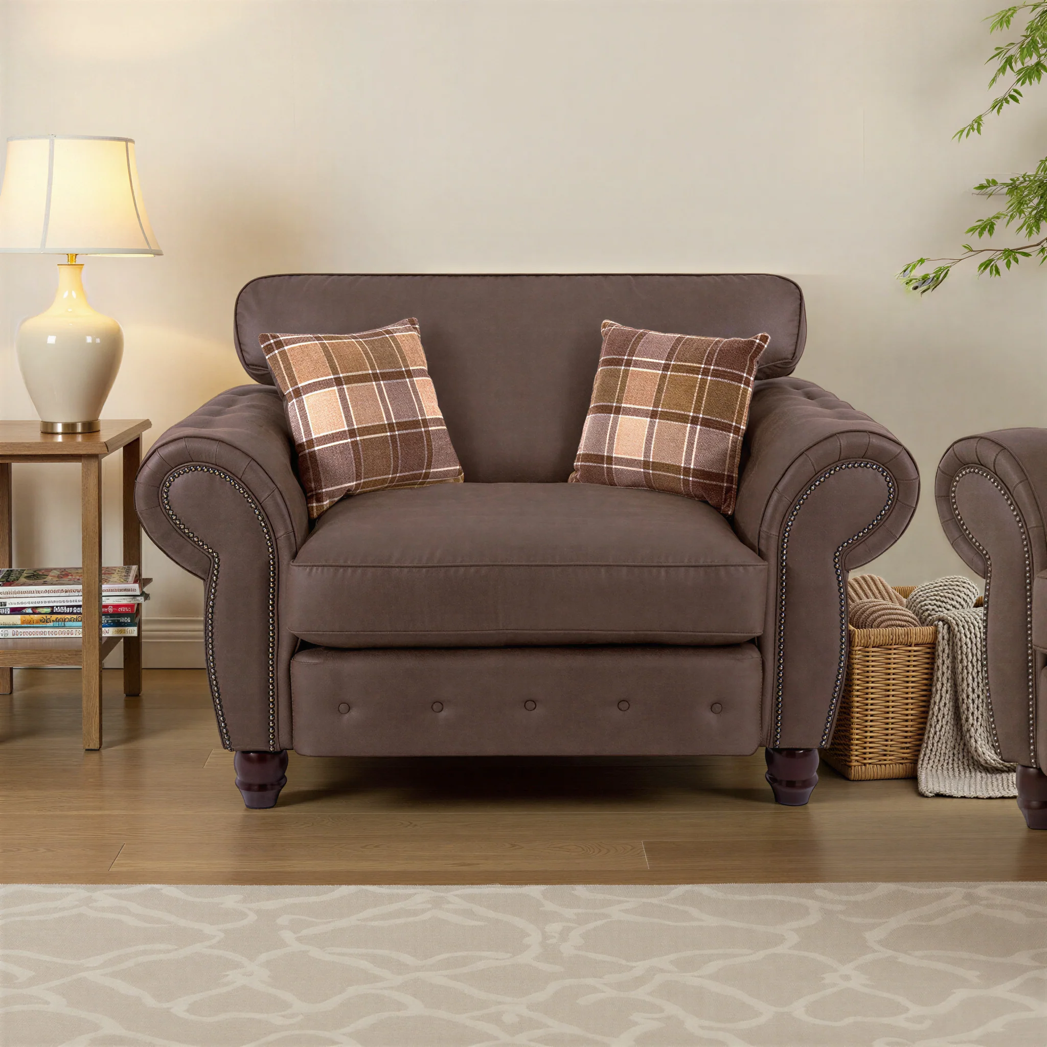 Ashford Faux Leather Snuggle Chair - Image 2