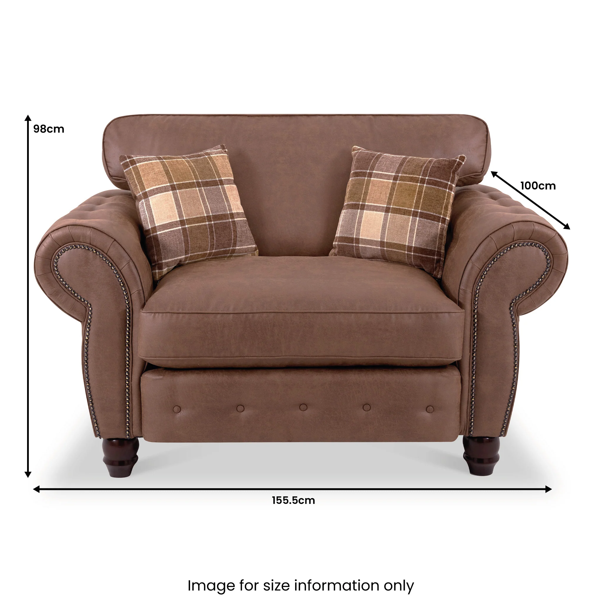Ashford Faux Leather Snuggle Chair - Image 6