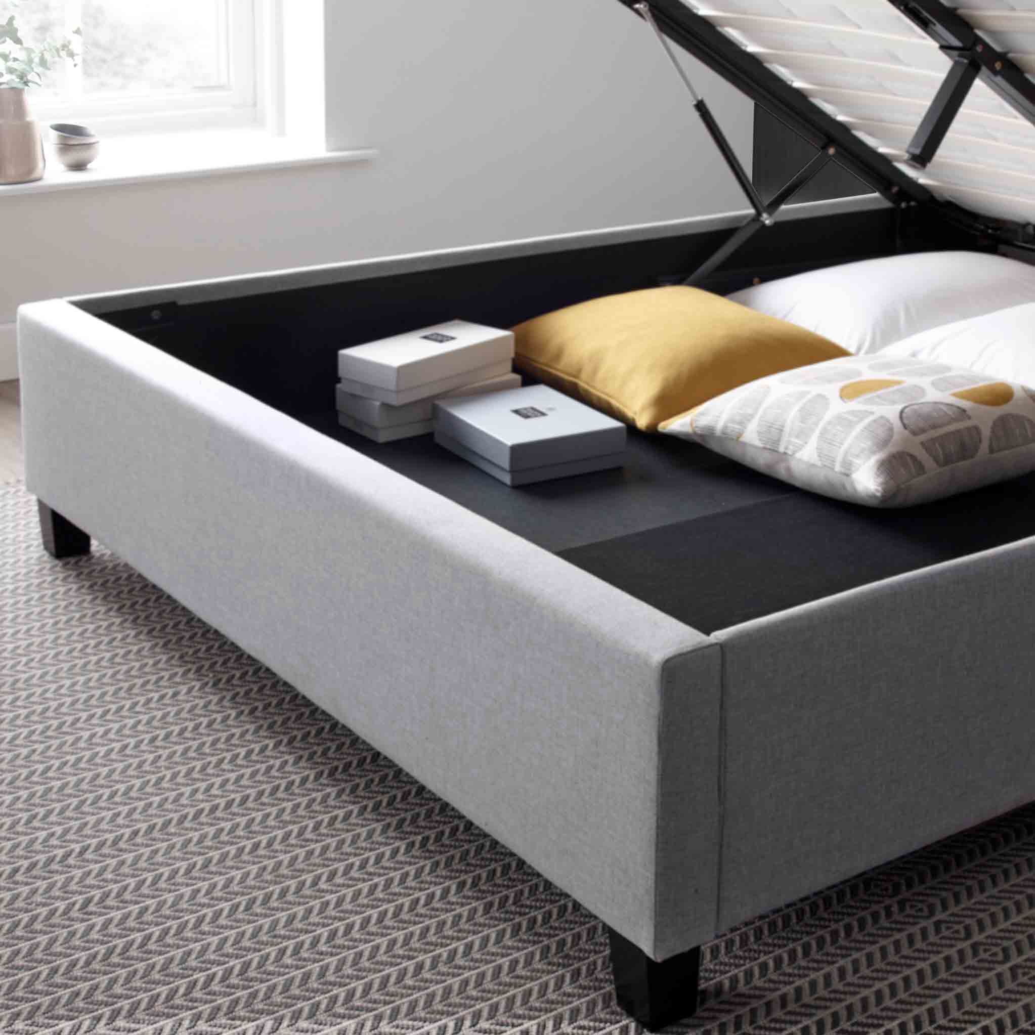 Ashley Upholstered Ottoman Storage Bed Frame - Image 12