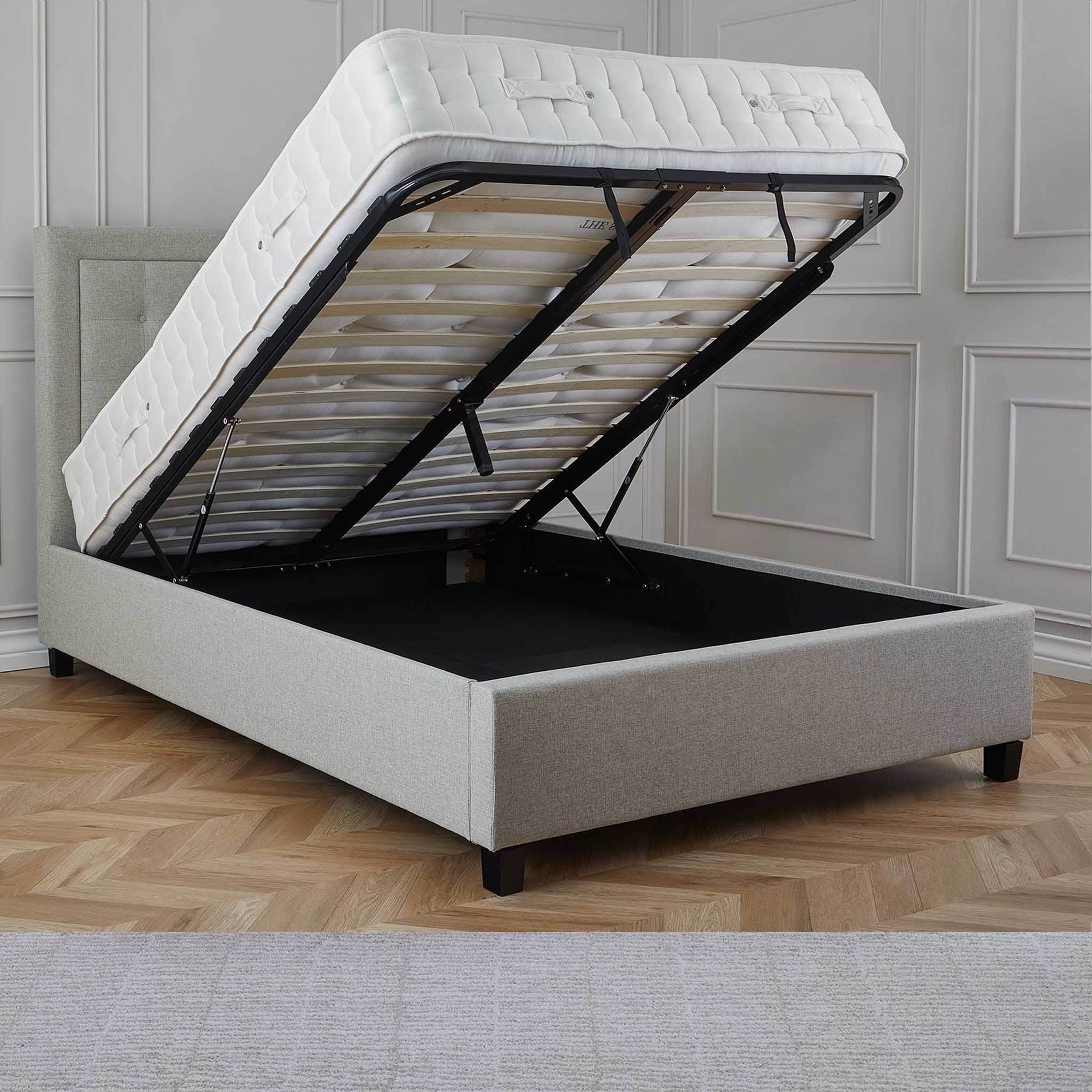 Ashley Upholstered Ottoman Storage Bed Frame - Image 18