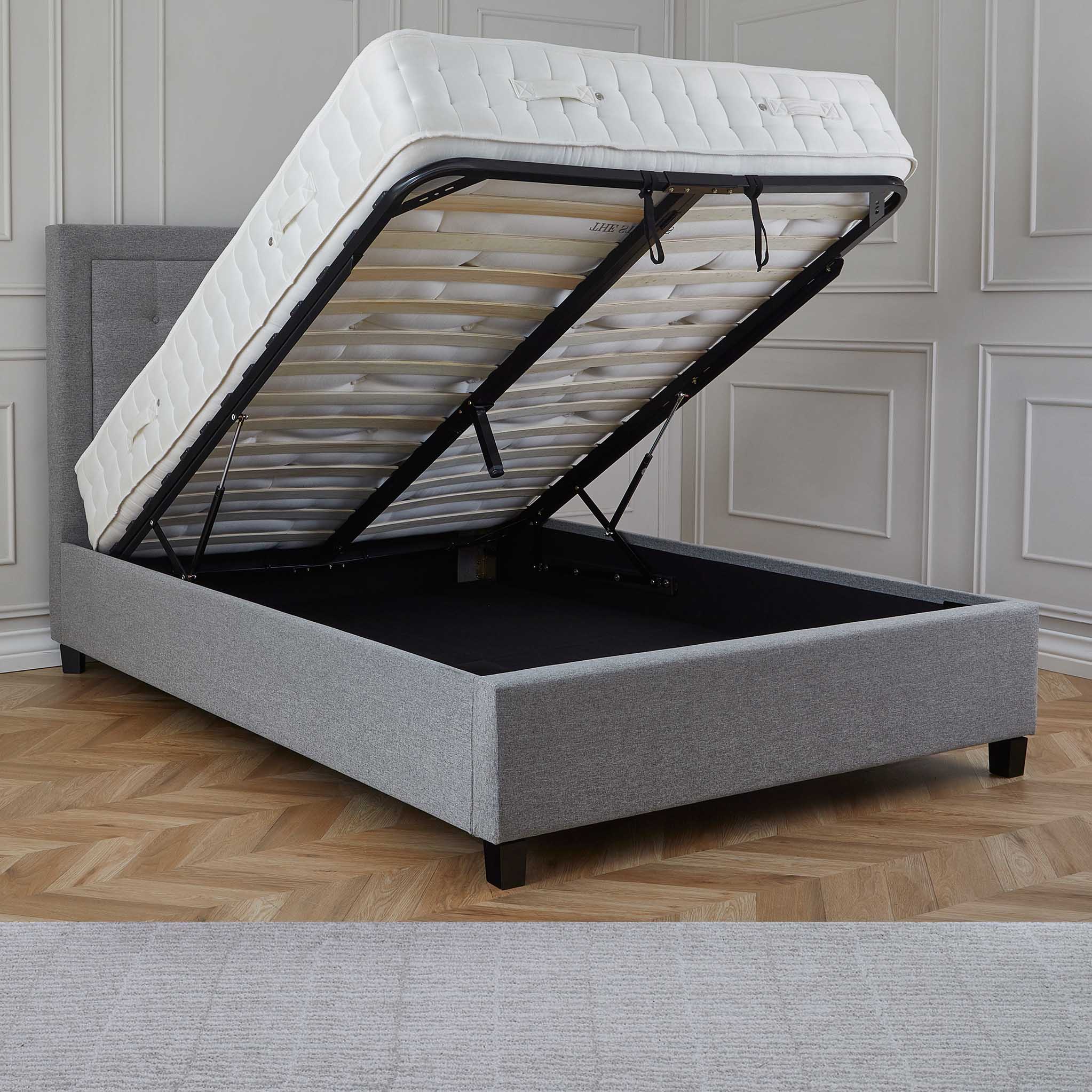 Ashley Upholstered Ottoman Storage Bed Frame - Image 3