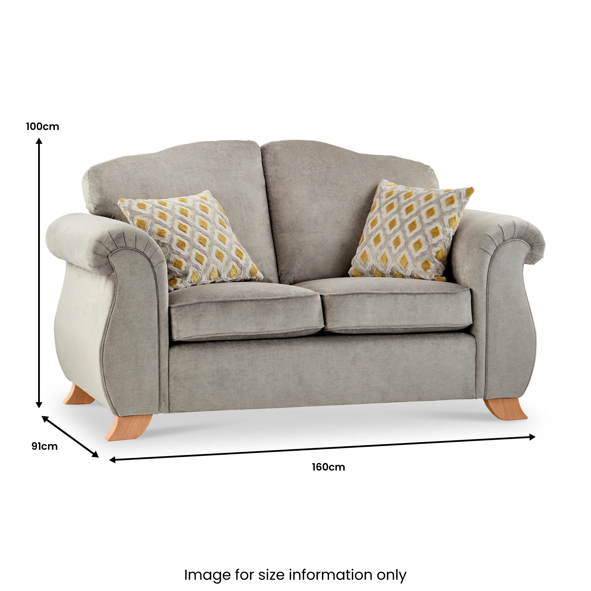 Ashwood Chenille 2 Seater Sofa - Image 16