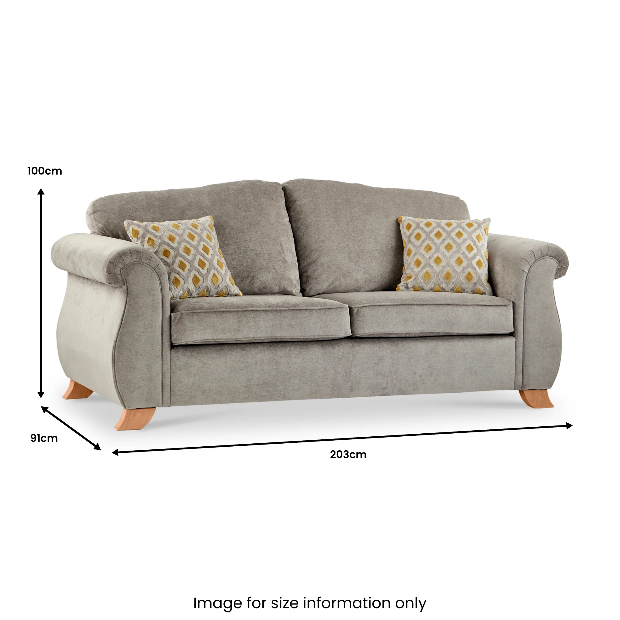 Ashwood Chenille 3 Seater Sofa - Image 17