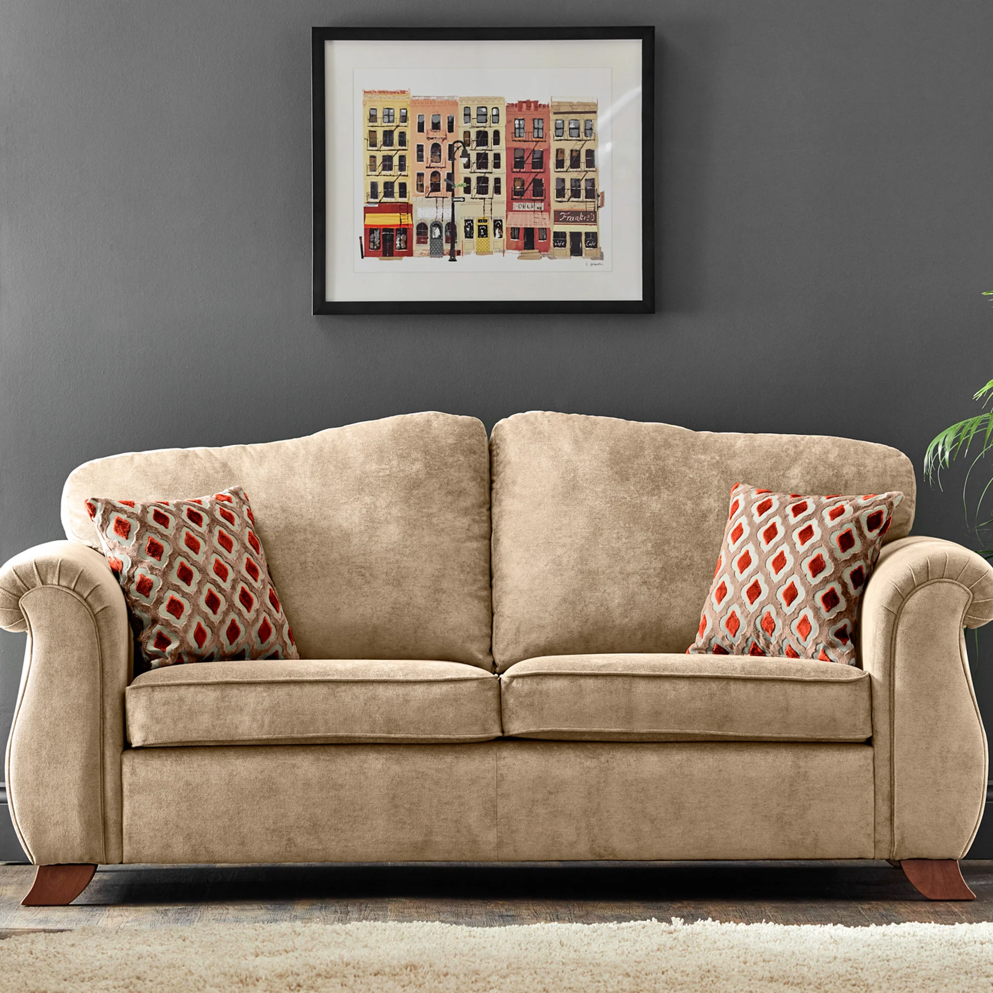 Ashwood Chenille 3 Seater Sofa - Image 3