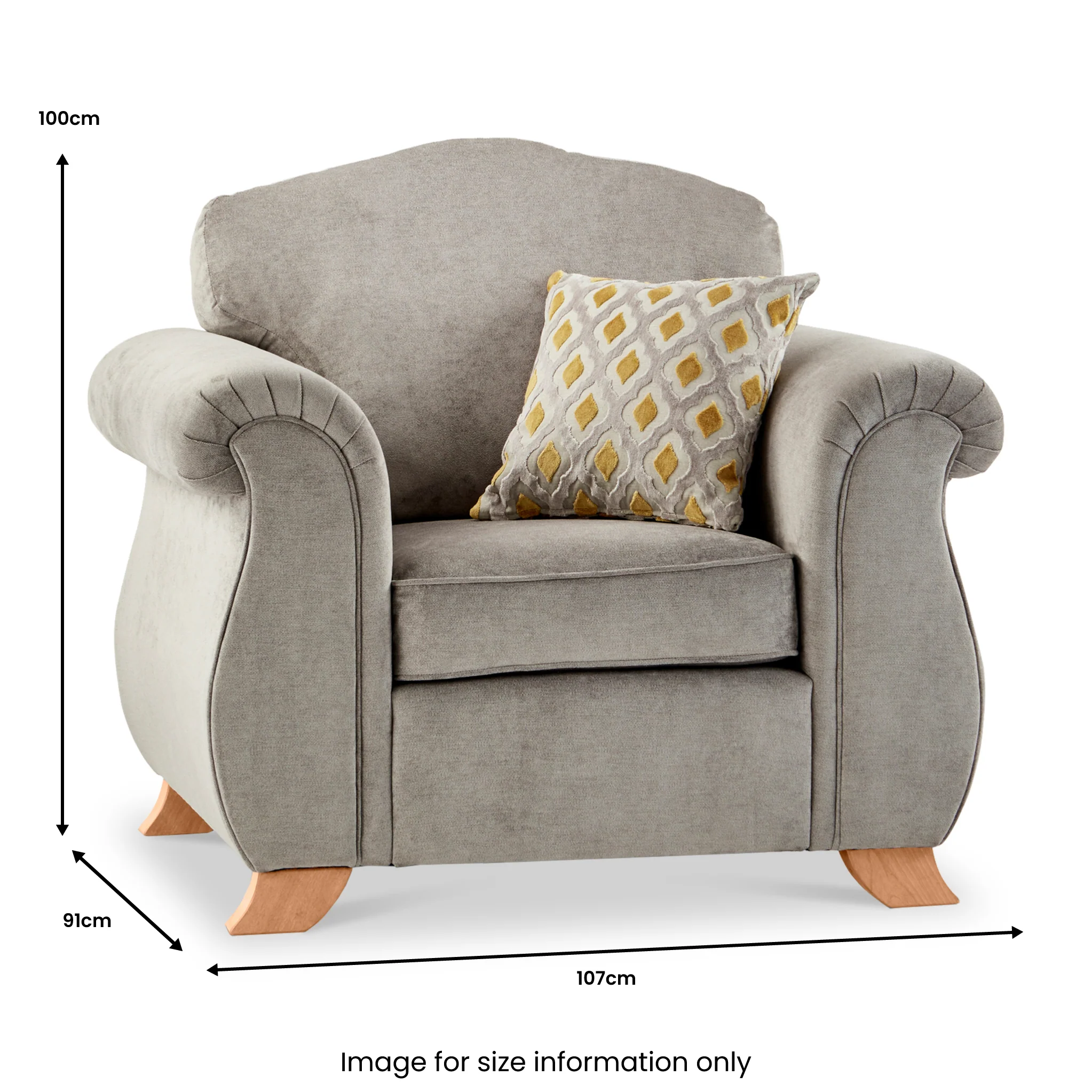 Ashwood Chenille Armchair - Image 7