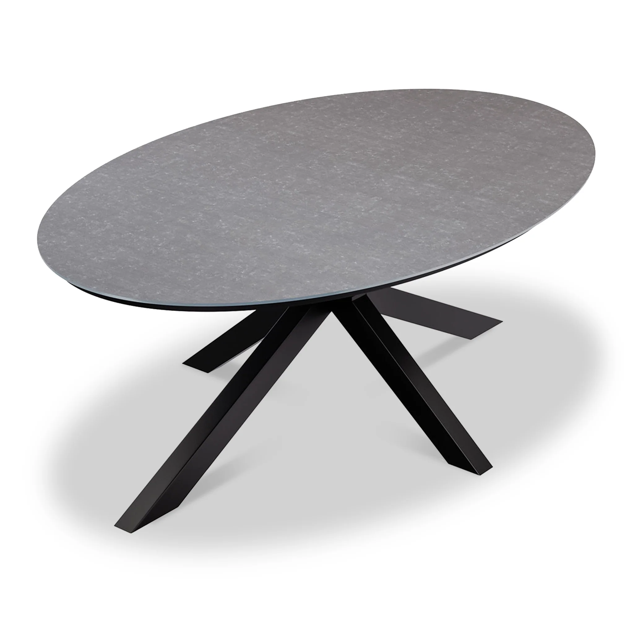 Aspen 6 Seater Ellipse Ceramic Glass Dining Set with Aspen Rope Chairs - Image 6