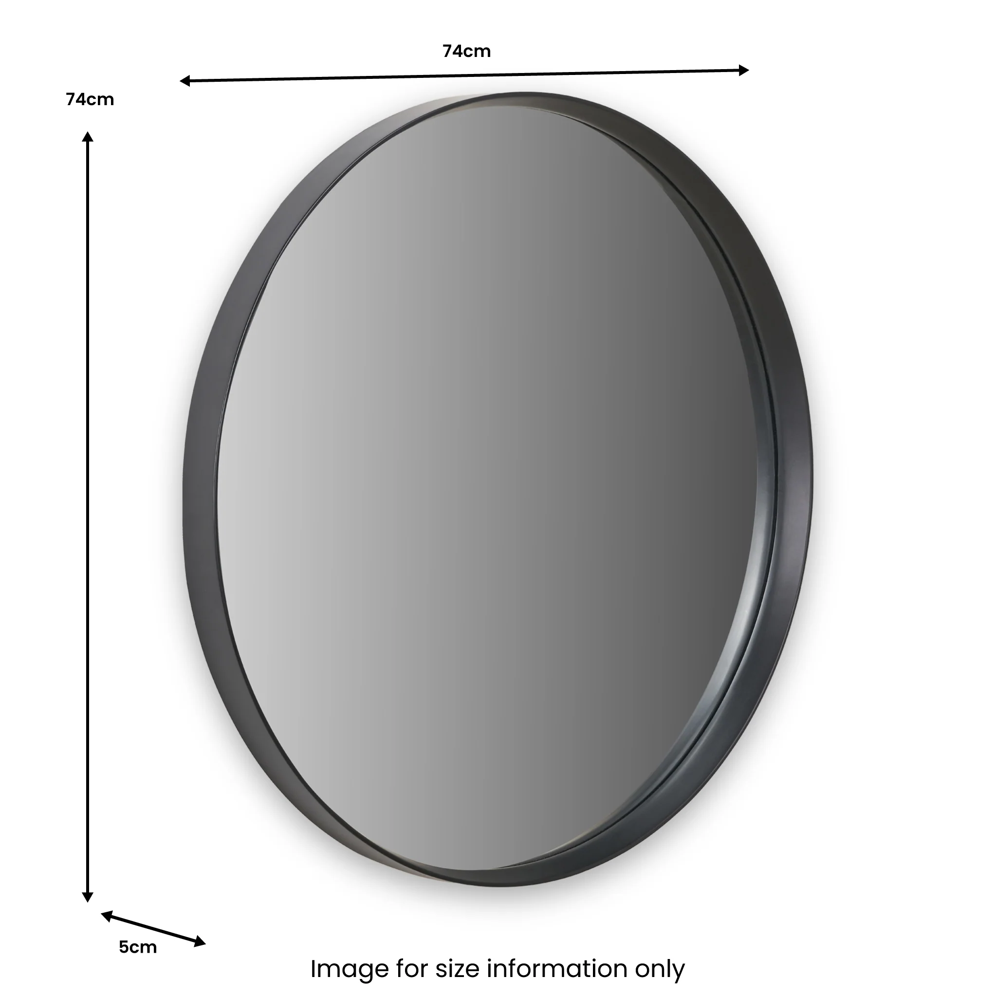 Aster Deep Edge Round Wall Mirror - Image 8