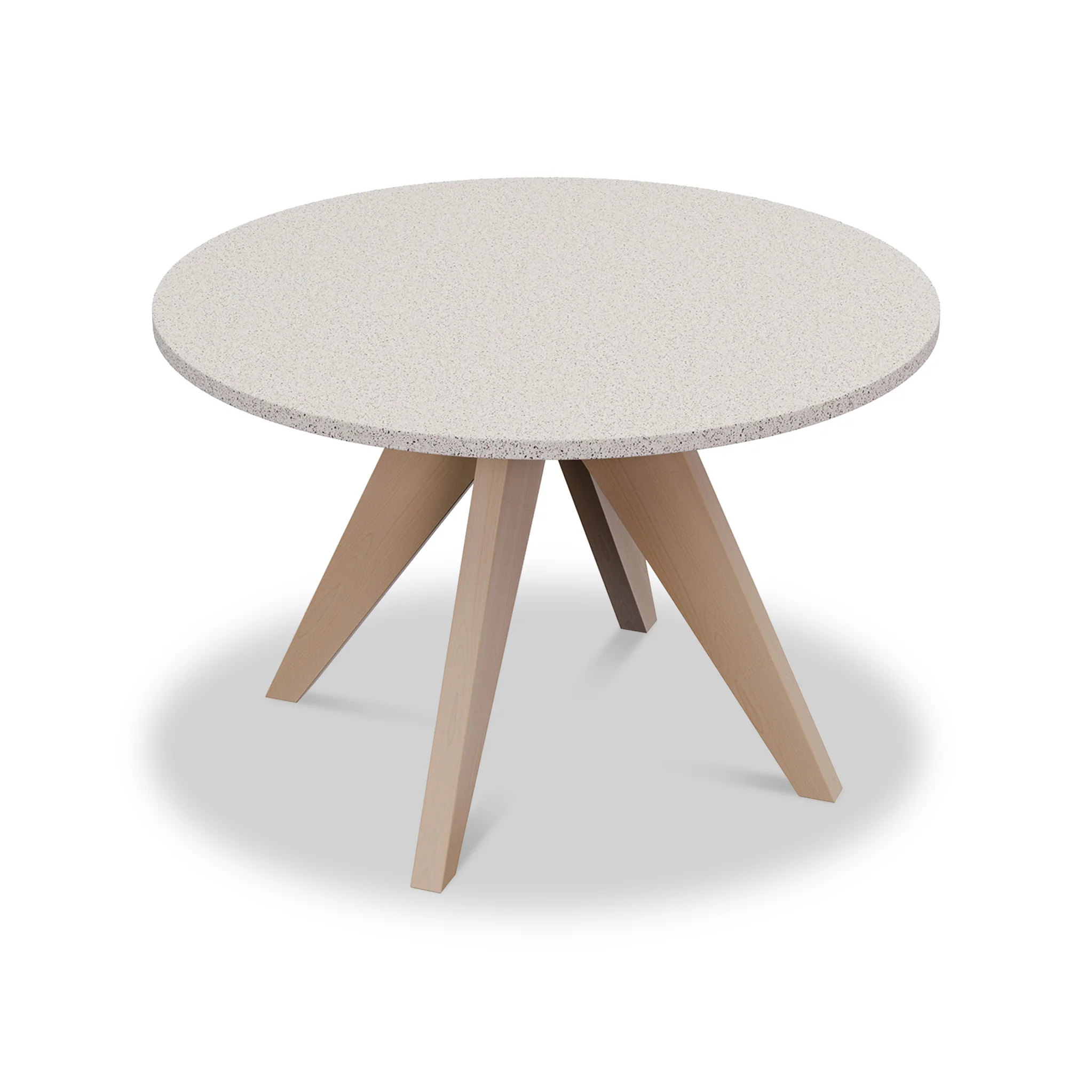 Astral 4 Seater Round Terrazzo Concrete Dining Set with Eden Dusk Dining Chairs - Image 6