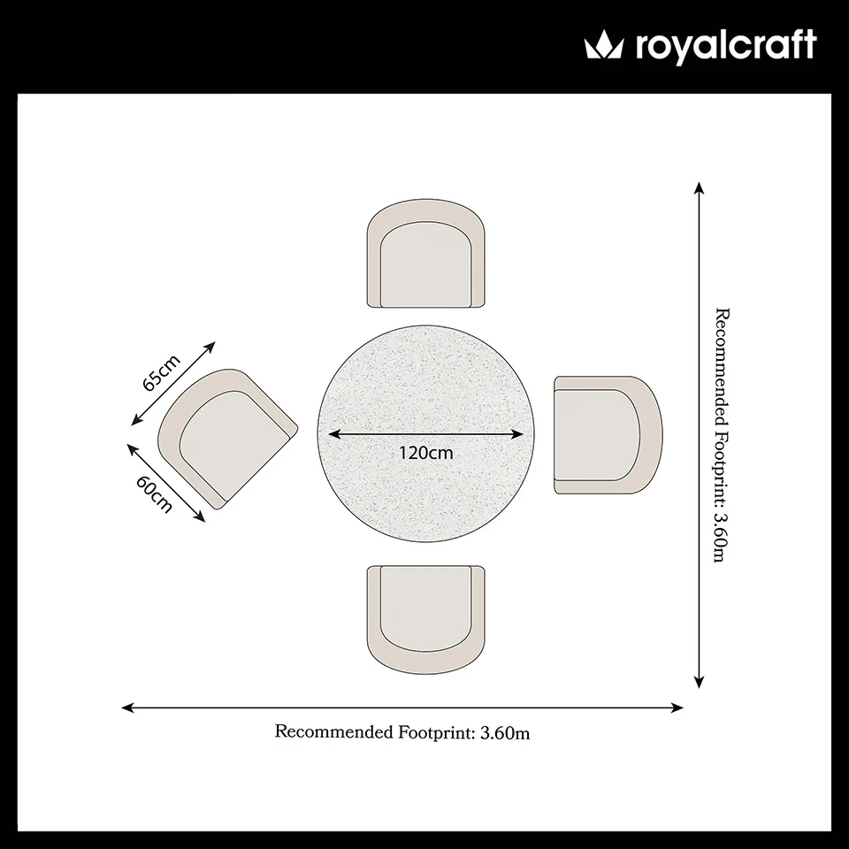 Astral 4 Seater Round Terrazzo Concrete Dining Set with Eden Dusk Dining Chairs - Image 8