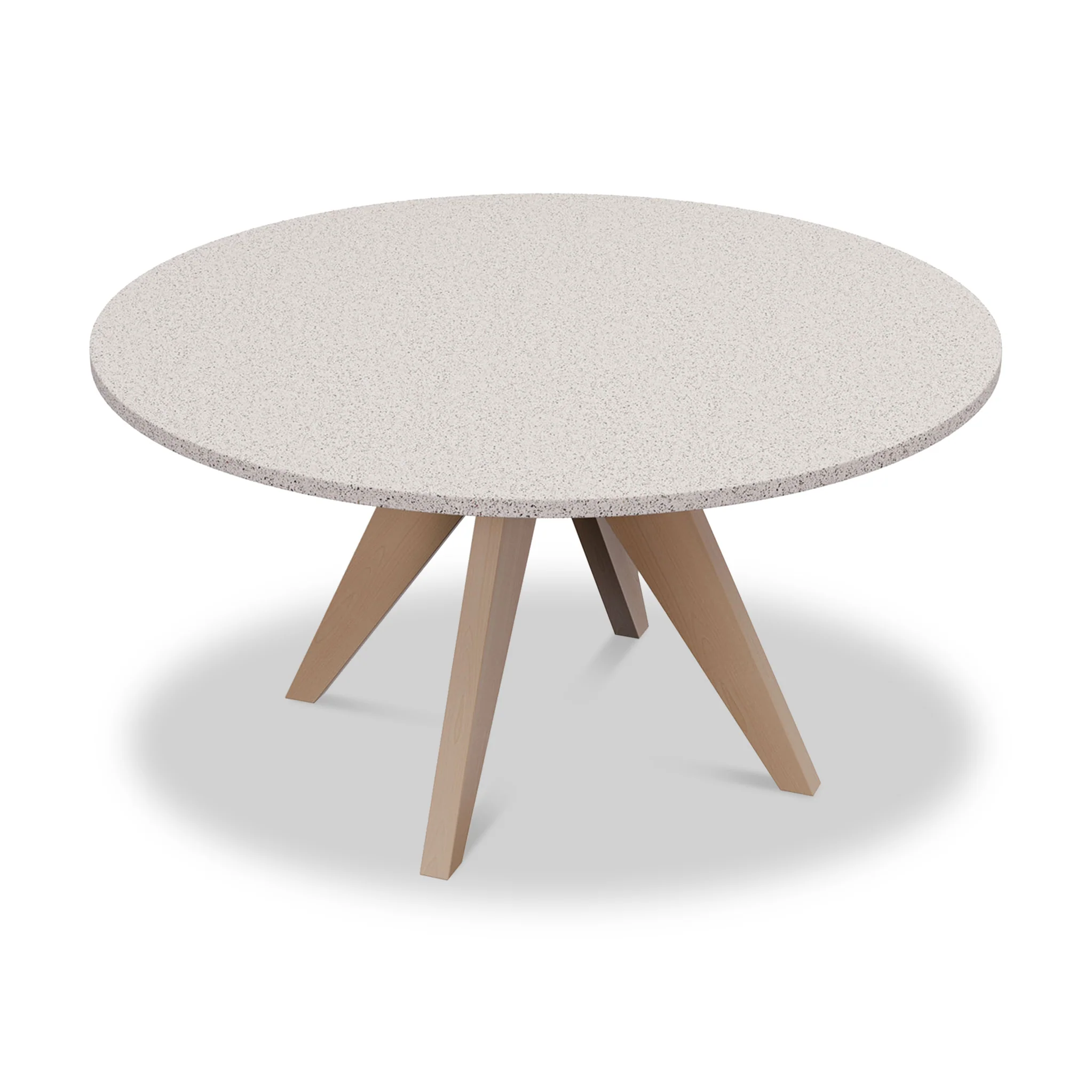 Astral 6 Seater Round Terrazzo Concrete Dining Set with Eden Dusk Dining Chairs - Image 6