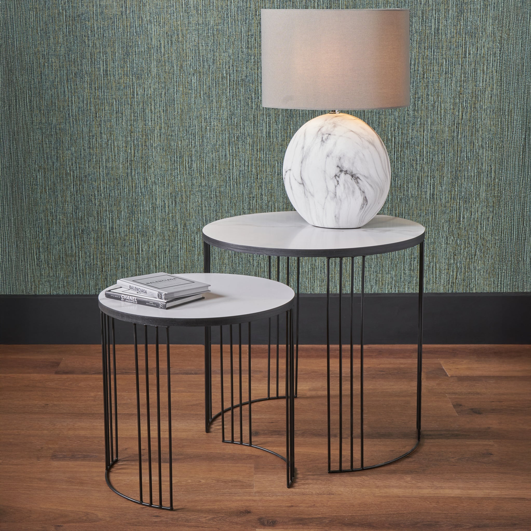 Atri Marble Effect Nest of Tables - Image 2