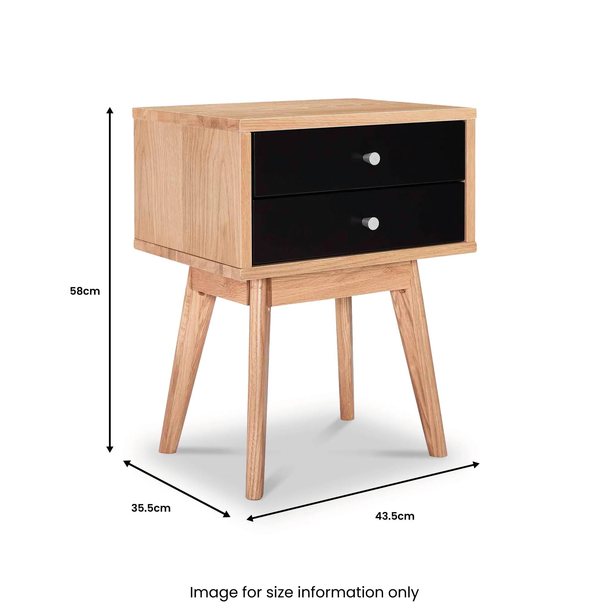 Aubrey 2 Drawer Bedside Table - Image 31