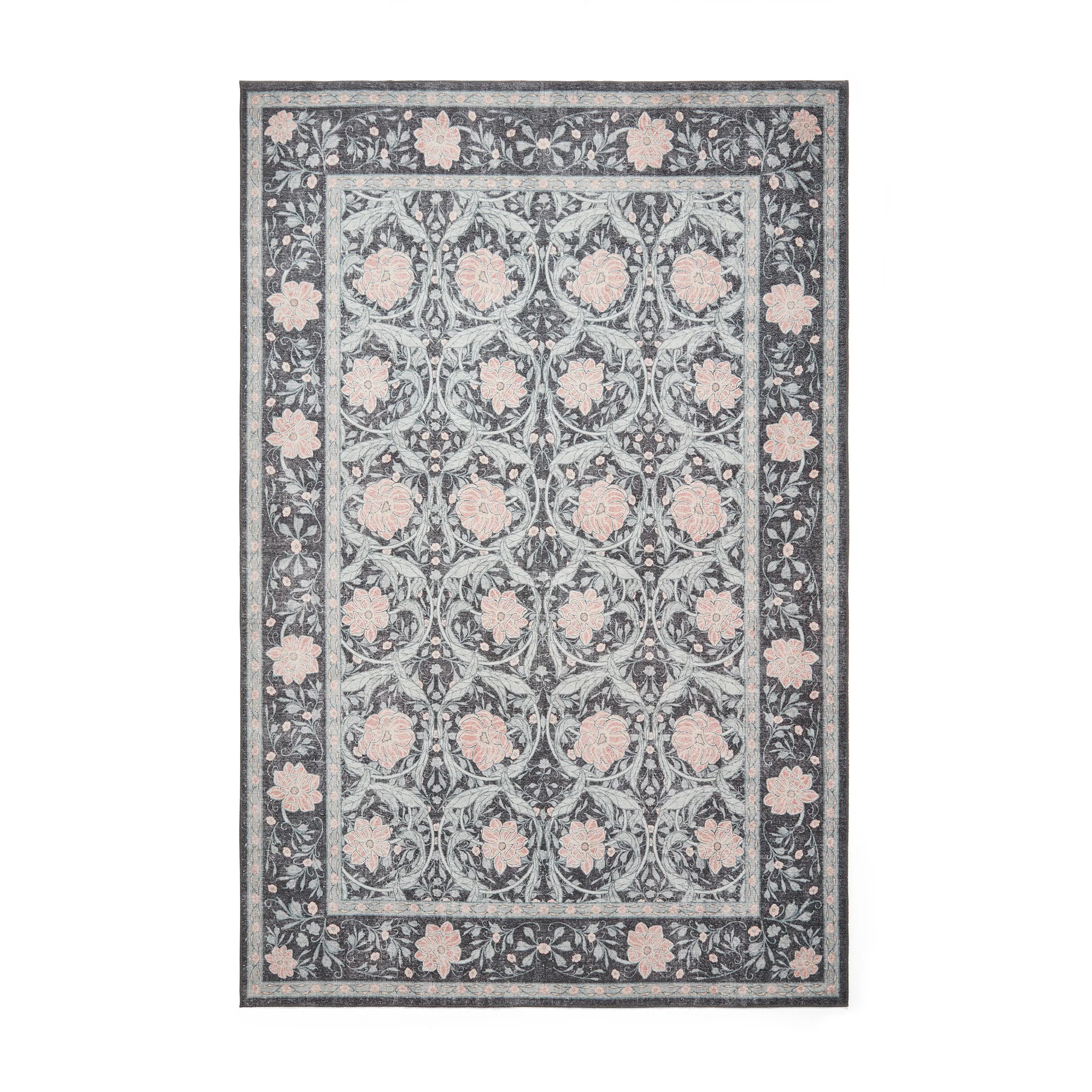 Aubrie Classic Floral Print Rug - Image 10