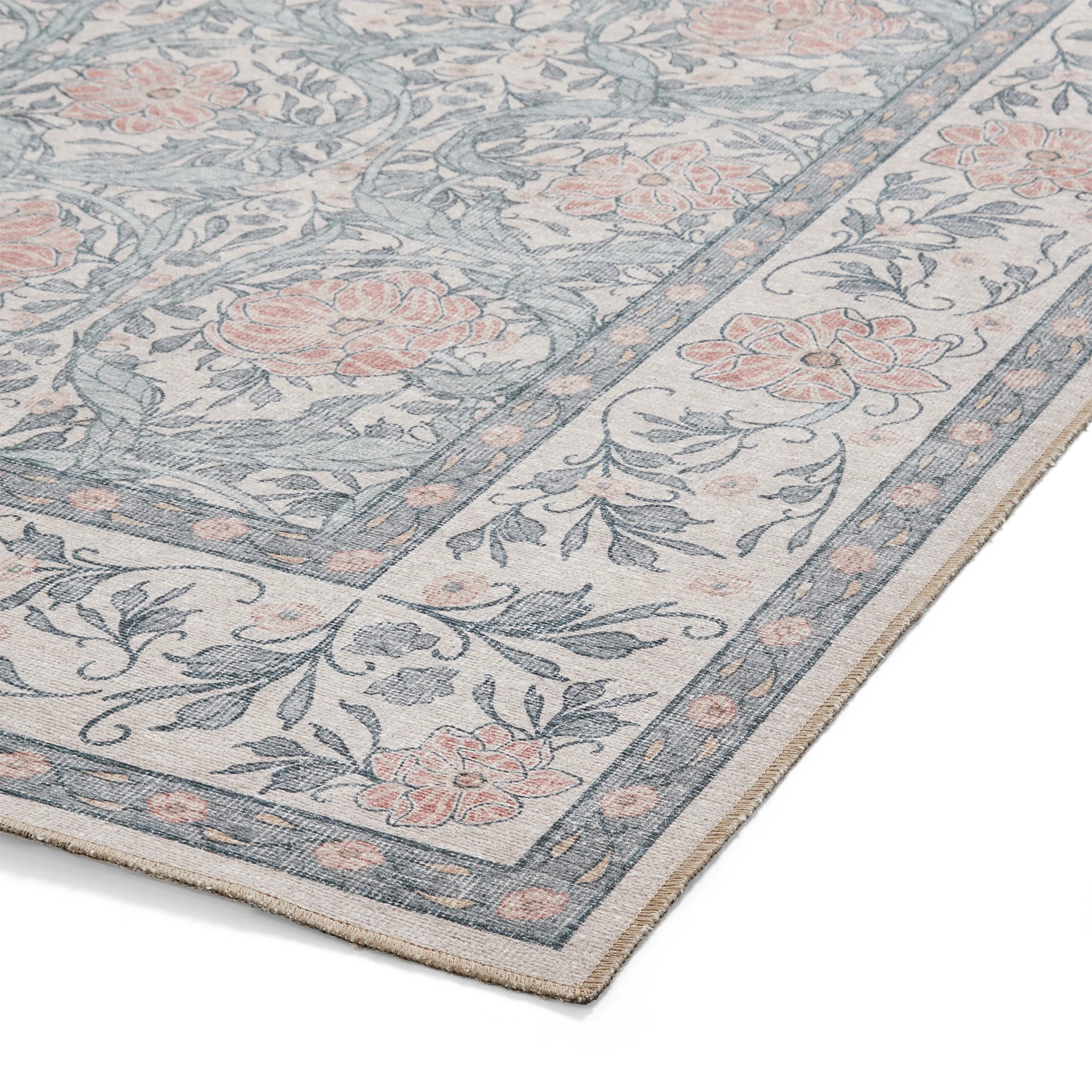 Aubrie Classic Floral Print Rug - Image 5