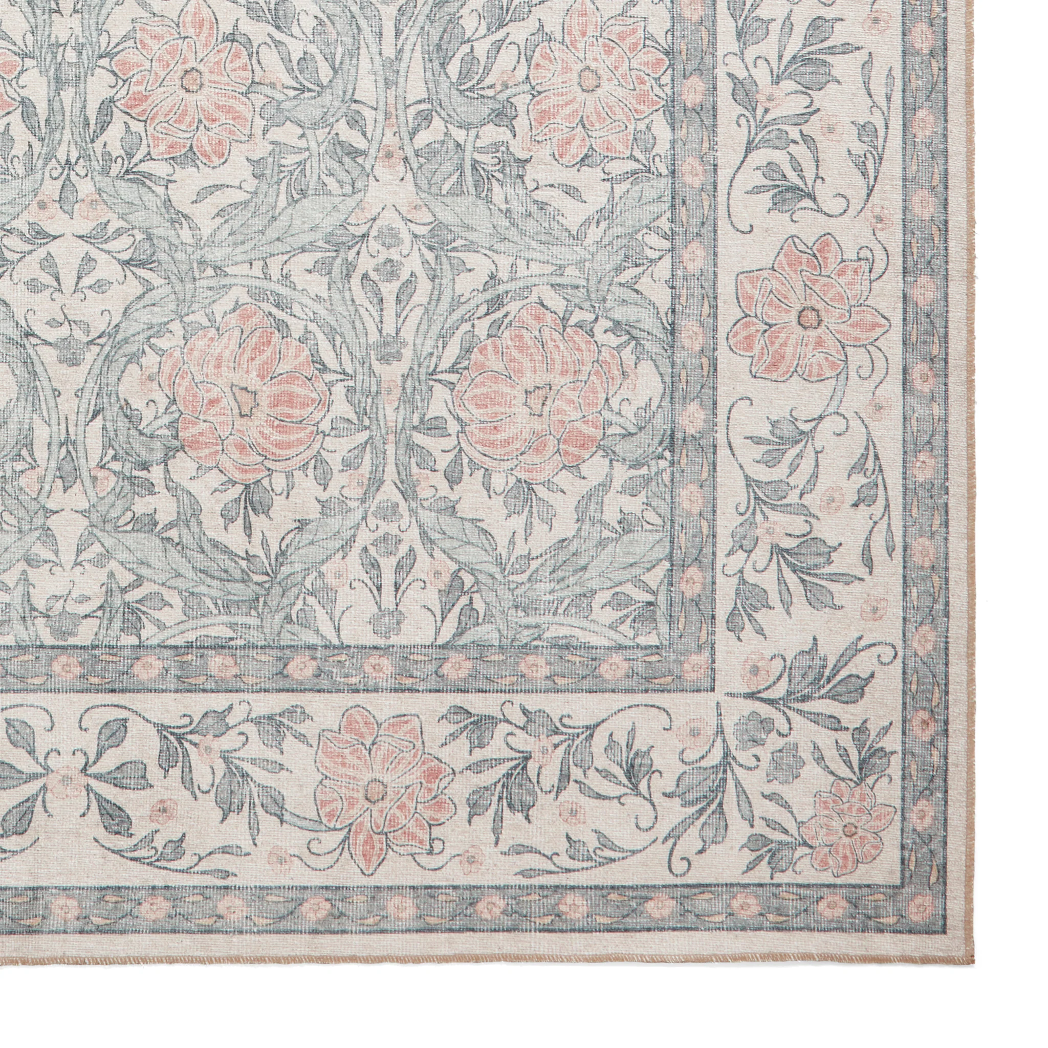 Aubrie Classic Floral Print Rug - Image 6